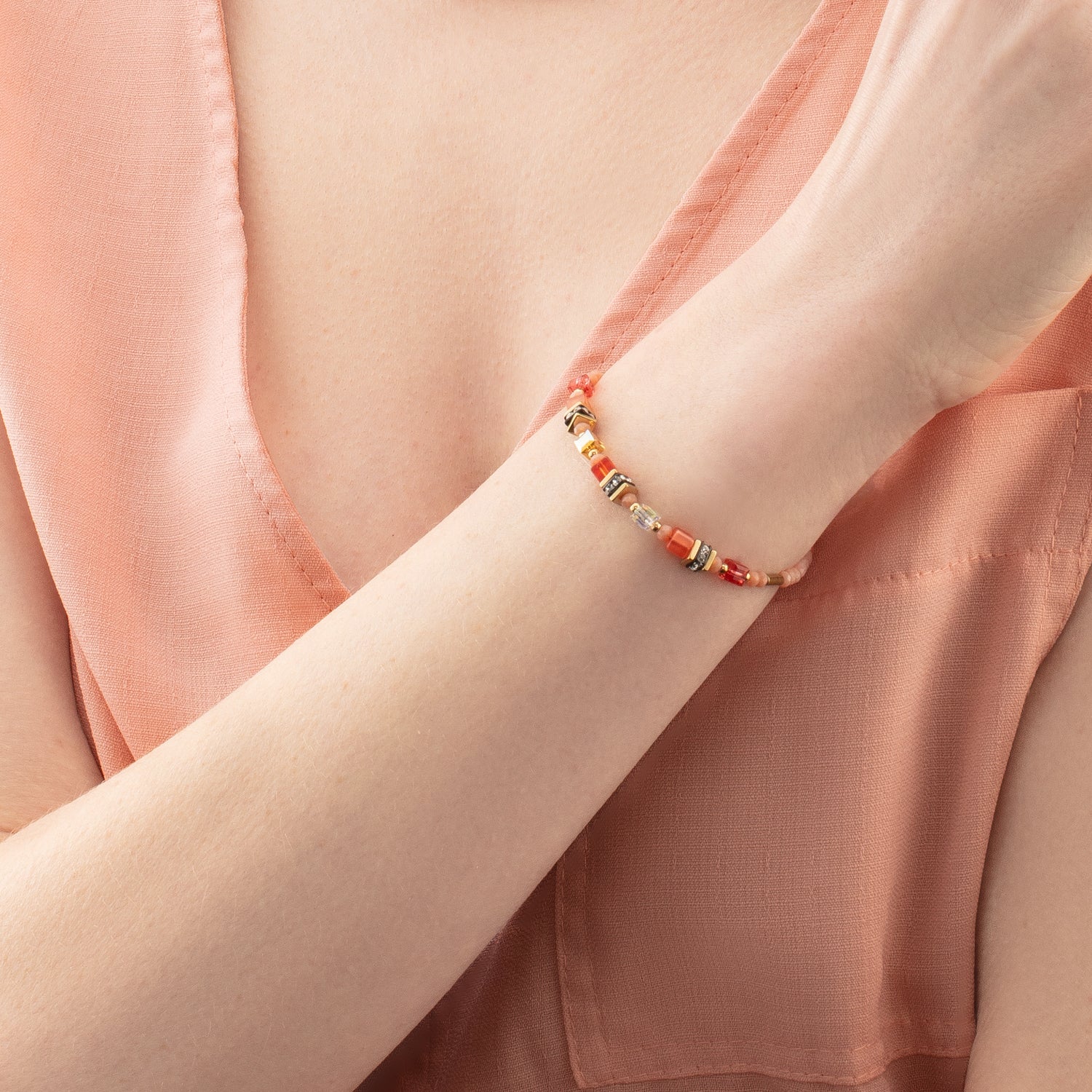 Bracelet Mini Cubes orange - Image 4