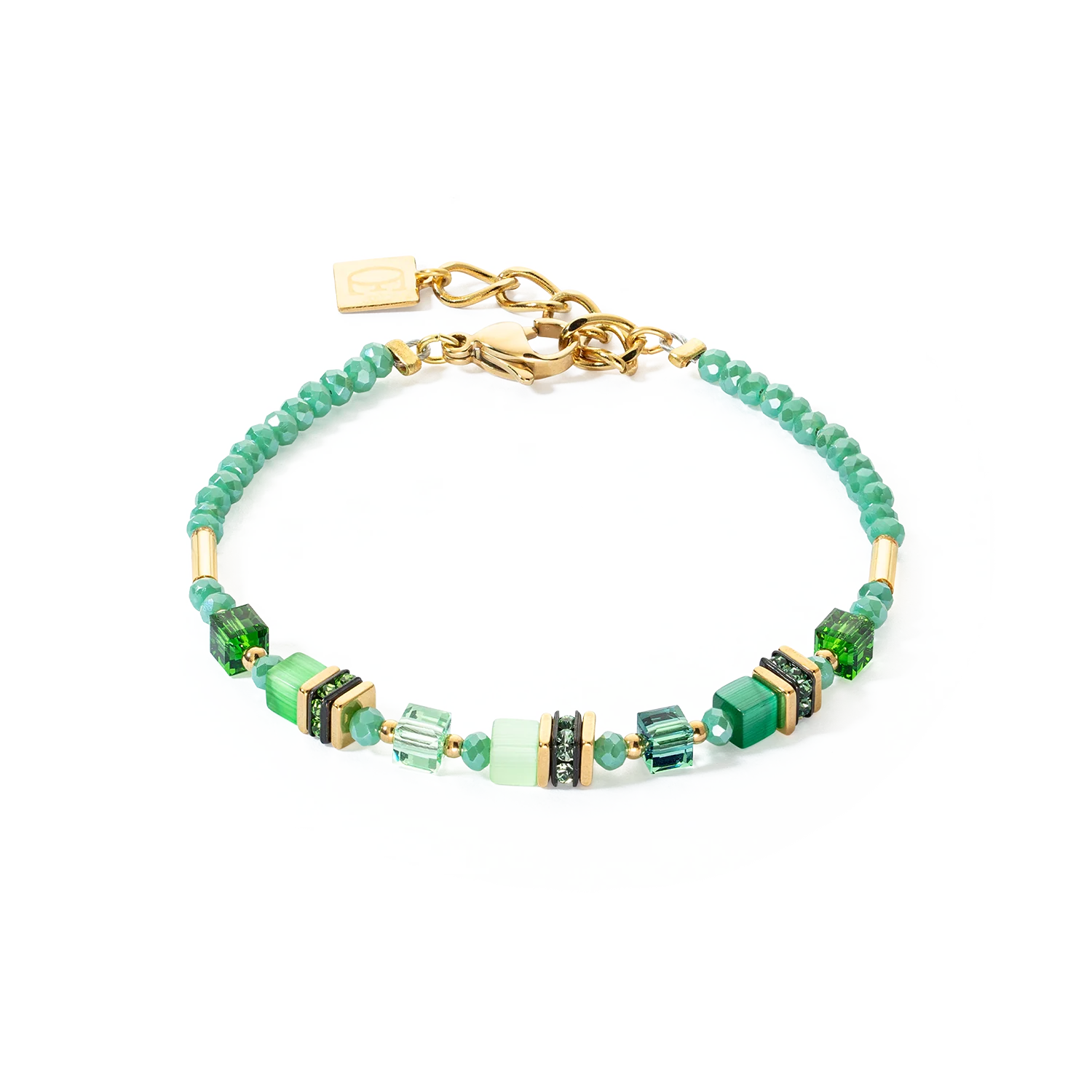 Bracelet Mini Cubes vert