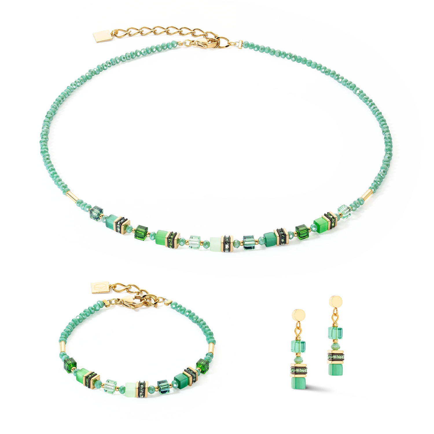 Bracelet Mini Cubes vert - Image 3