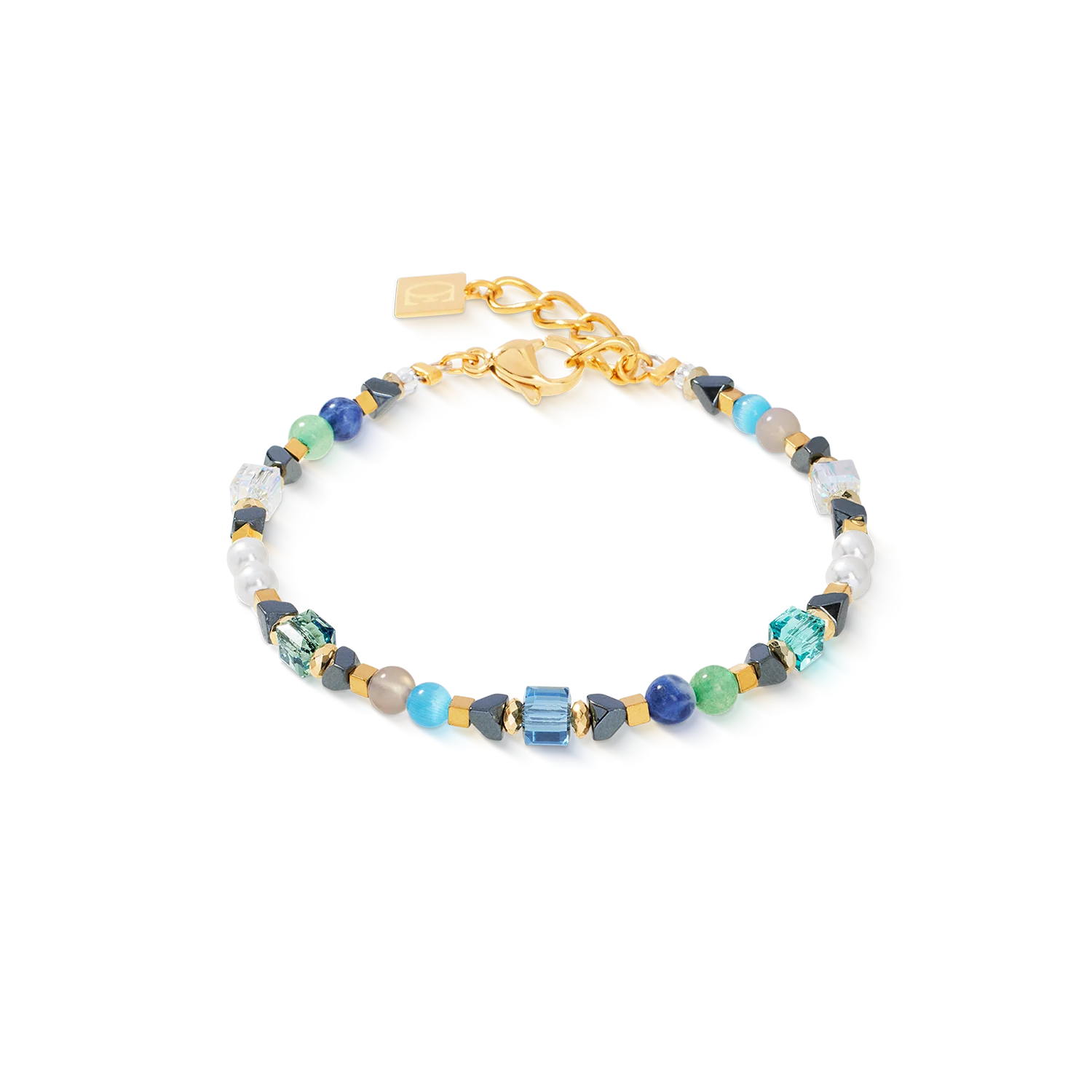 Bracelet Precious Shape Mix vert-turquoise