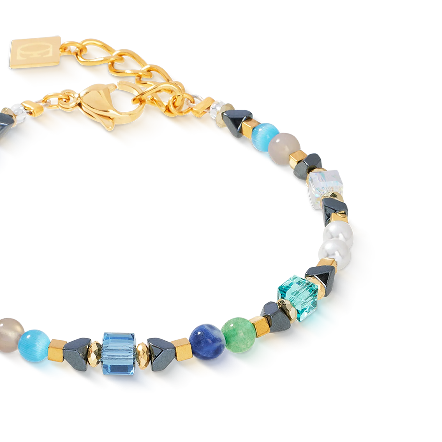 Bracelet Precious Shape Mix vert-turquoise - Image 2