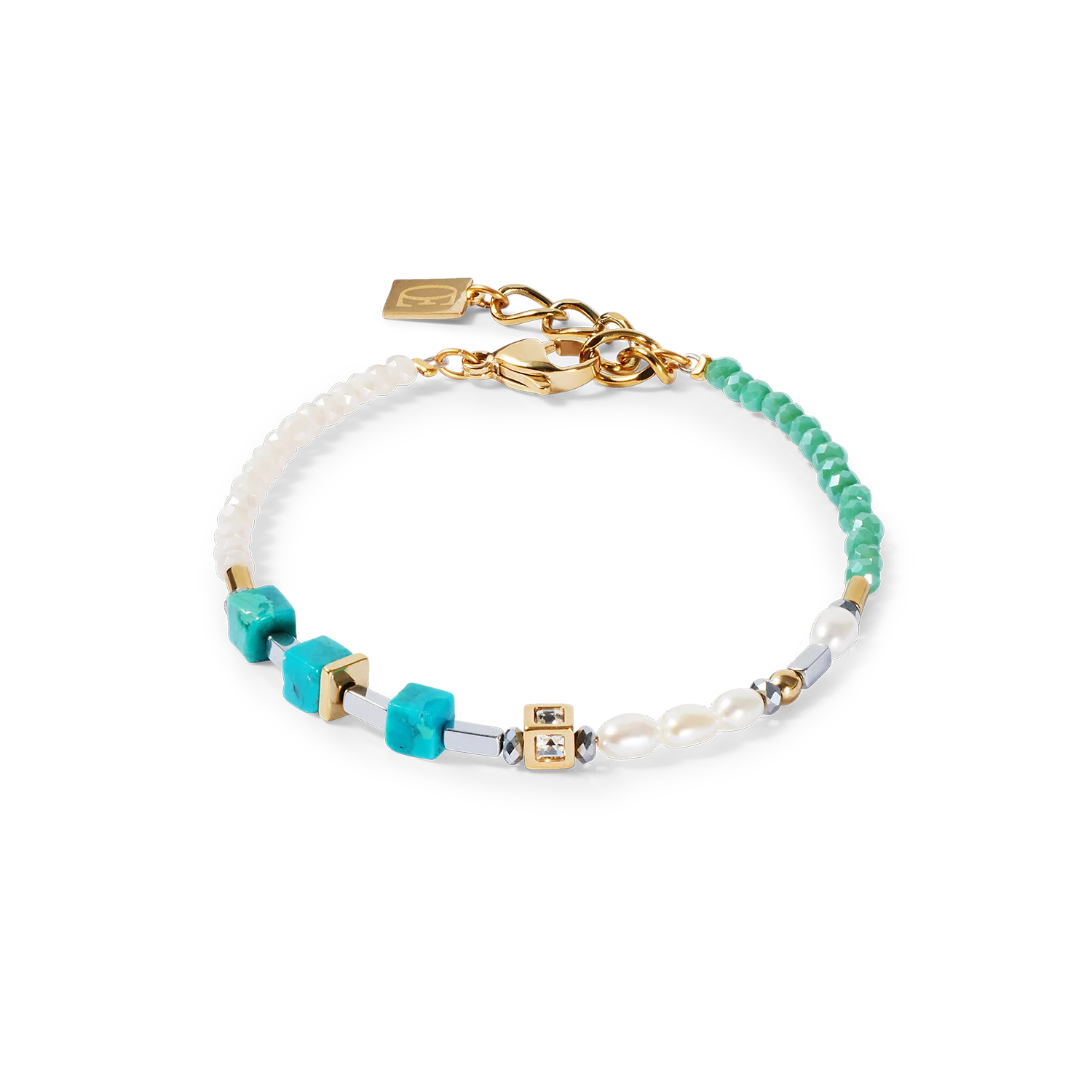 Bracelet Princess Fusion Pearls turquoise