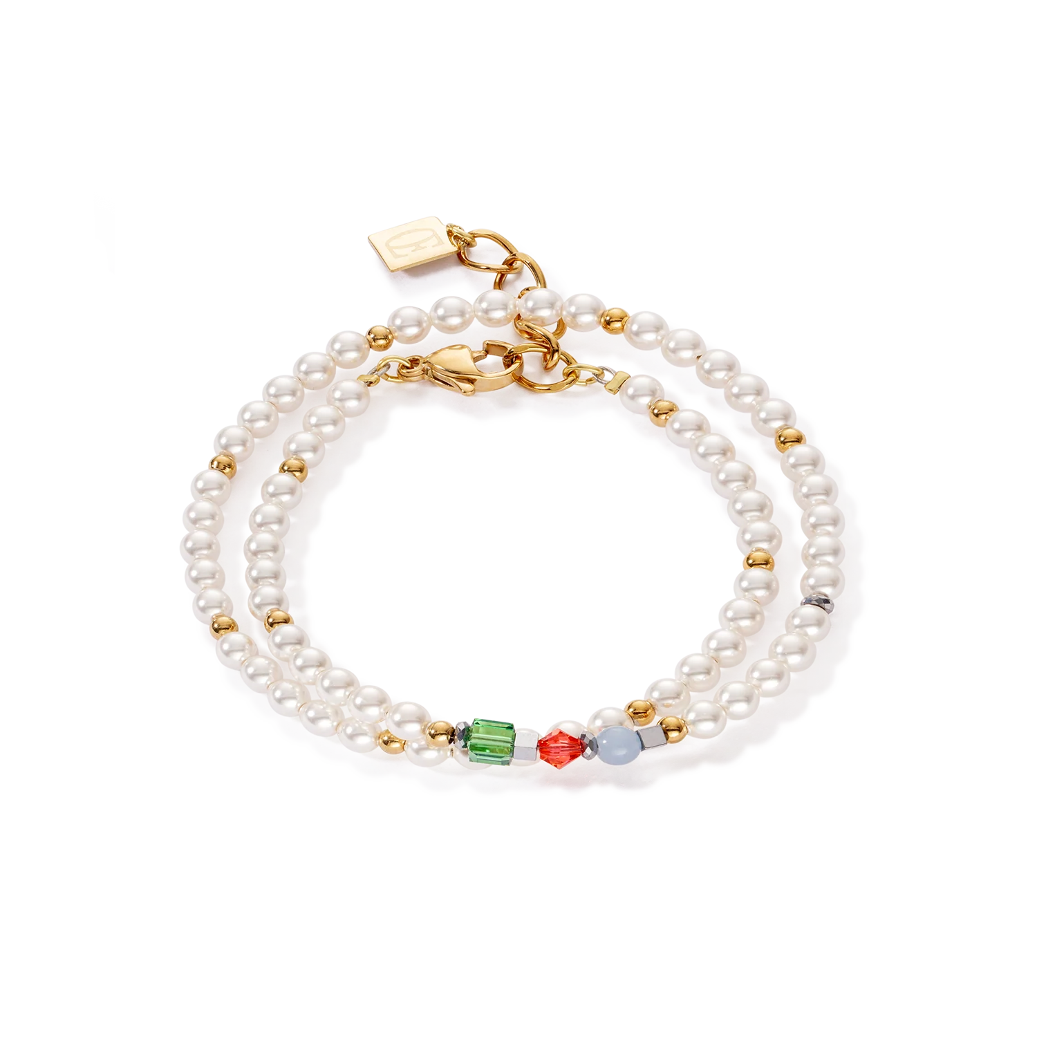 Bracelet Princess Pearls Wrap Around or multicolore Art Nouveau