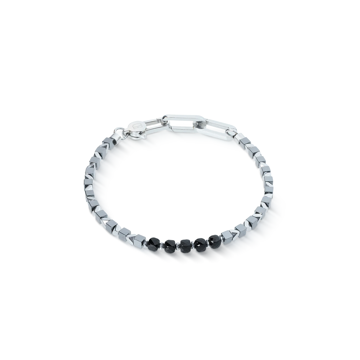 Bracelet Pulse Line Spinelle noir-argent