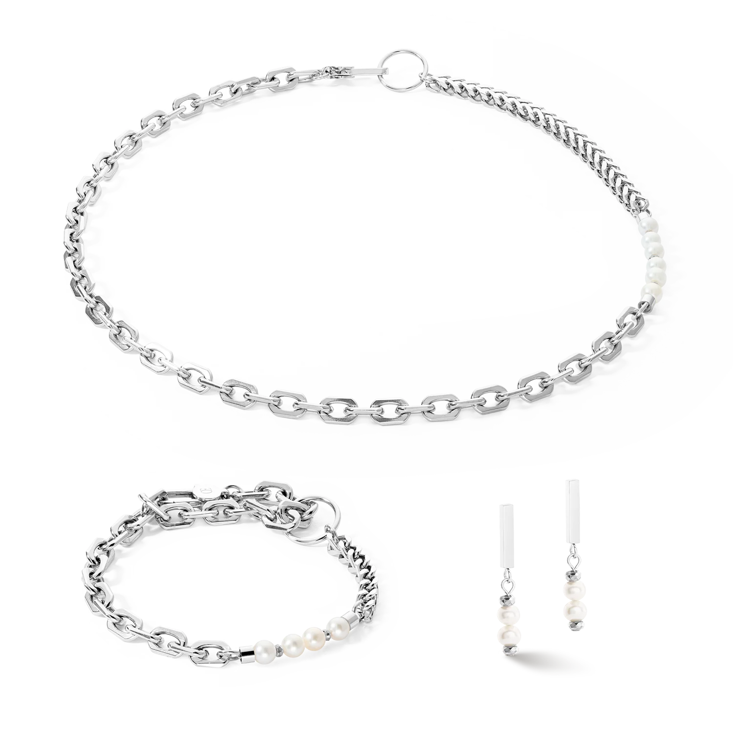 Bracelet Shape Shifter Perles d'eau douce argente - Image 3