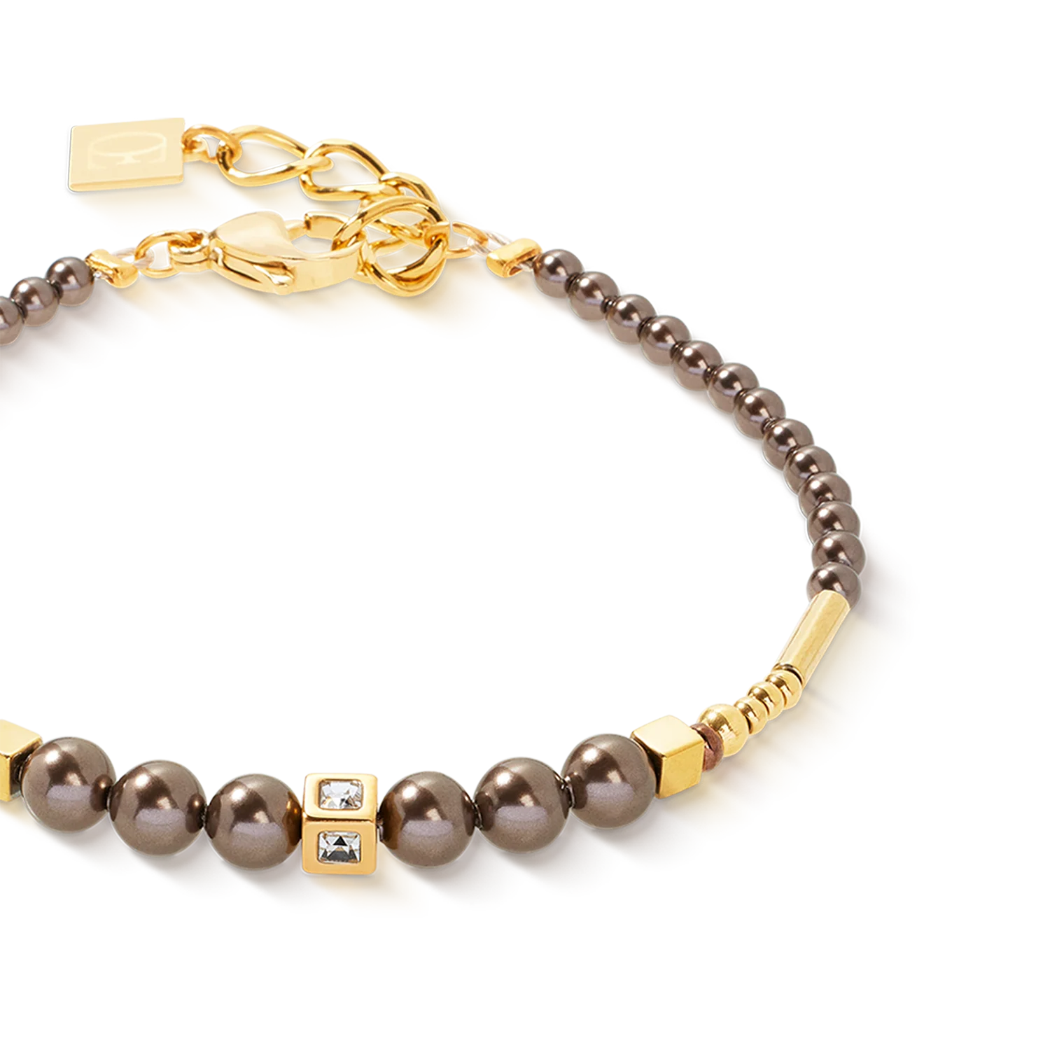 Bracelet Shimmering Princess Pearls or-marron - Image 2