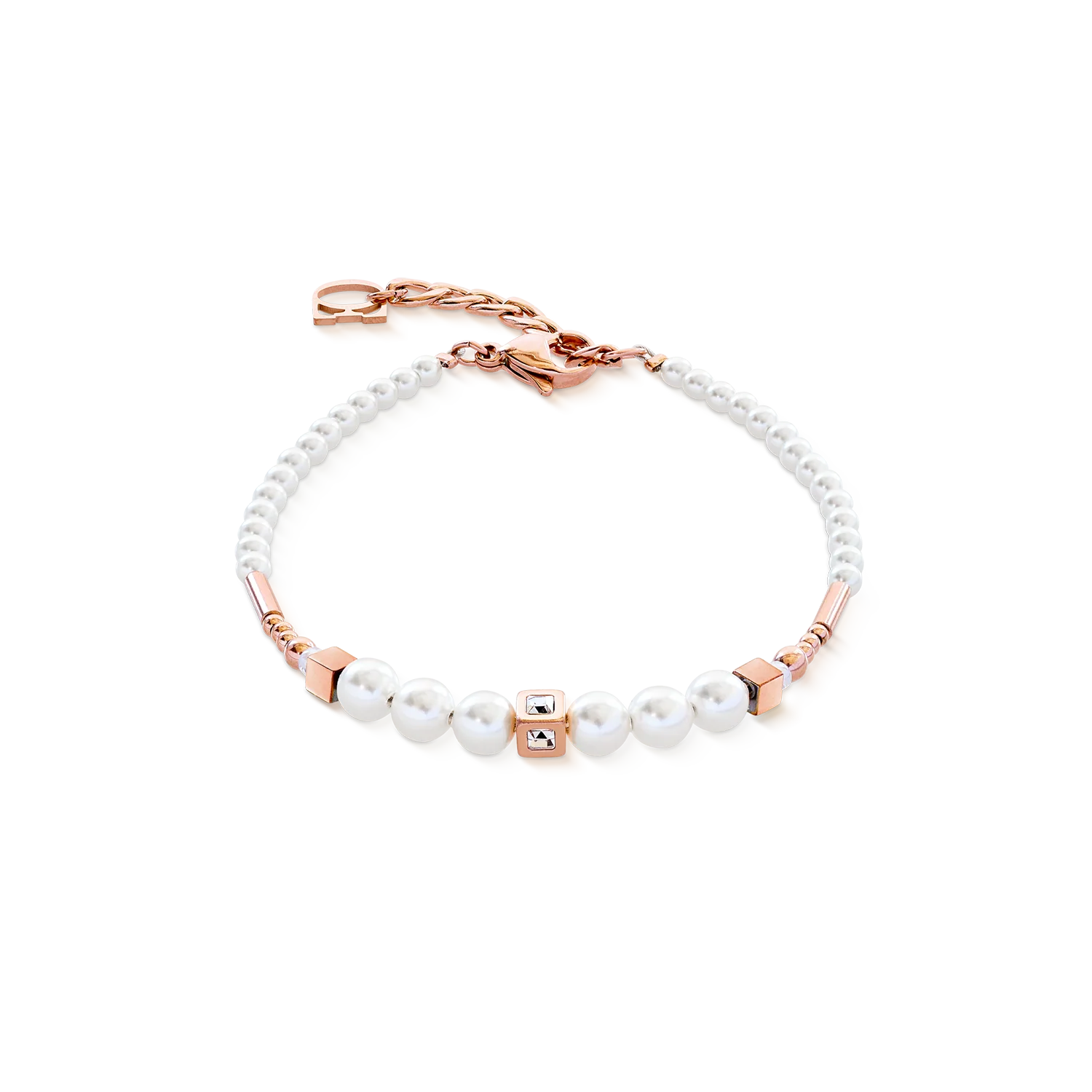 Bracelet Shimmering Princess Pearls or rose-blanc