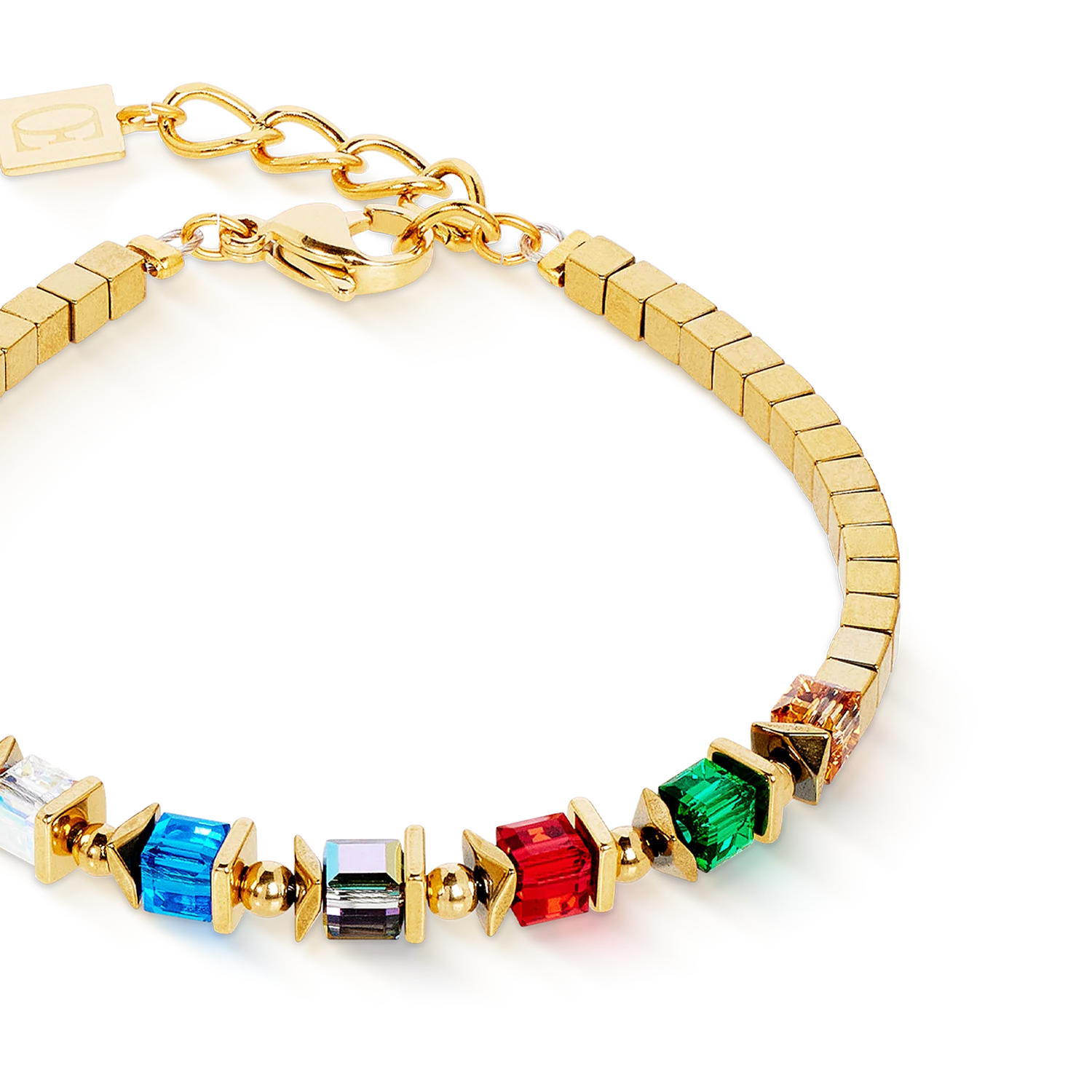 Bracelet Sparkling Cubes Fusion Chain or-multicolore - Image 2