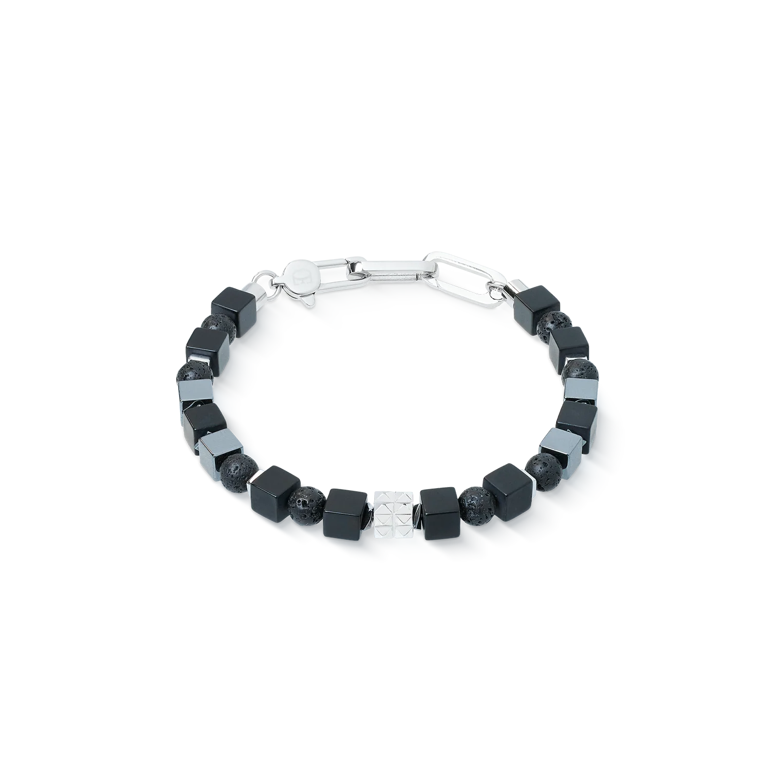 Bracelet Spikes Shape Mix noir-argent