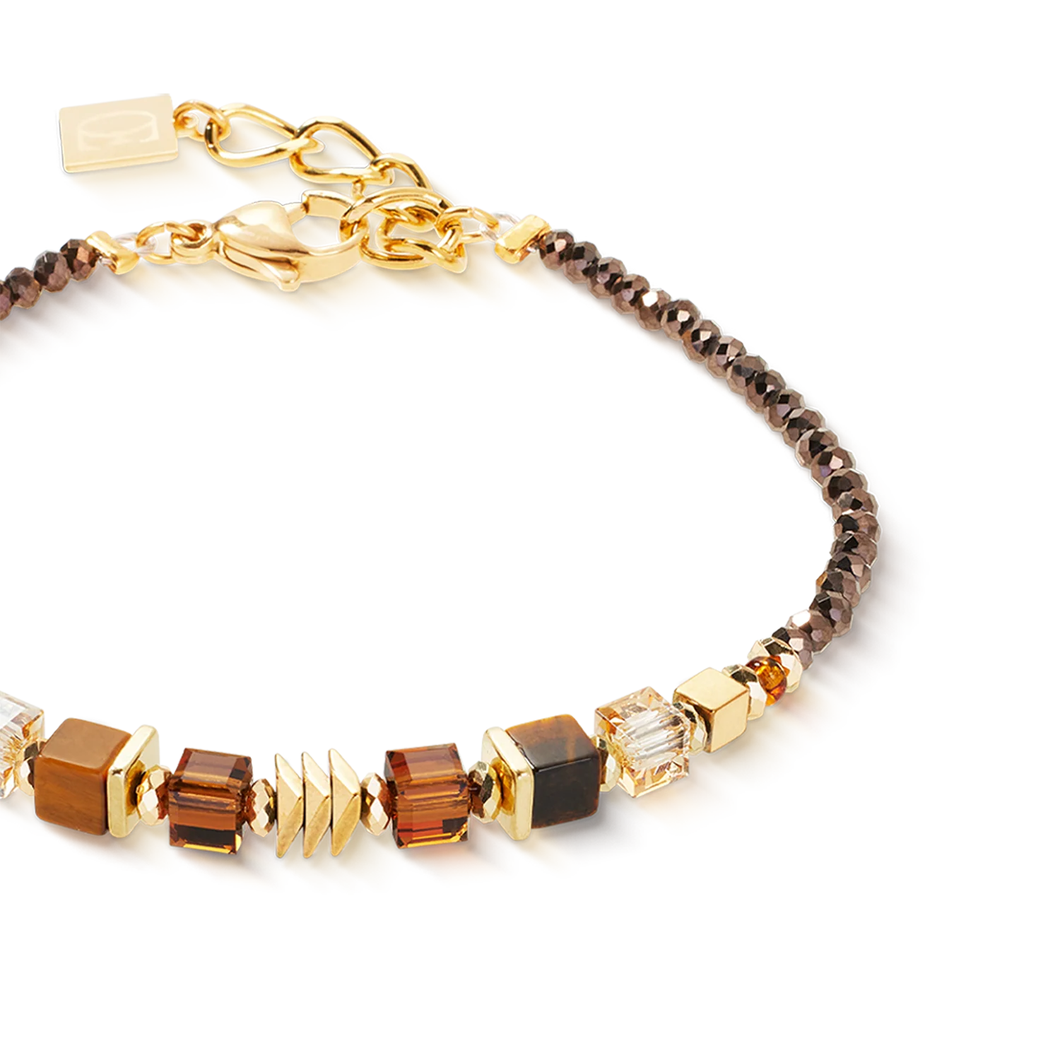 bracelet Wave Cube Flow or-marron - Image 2
