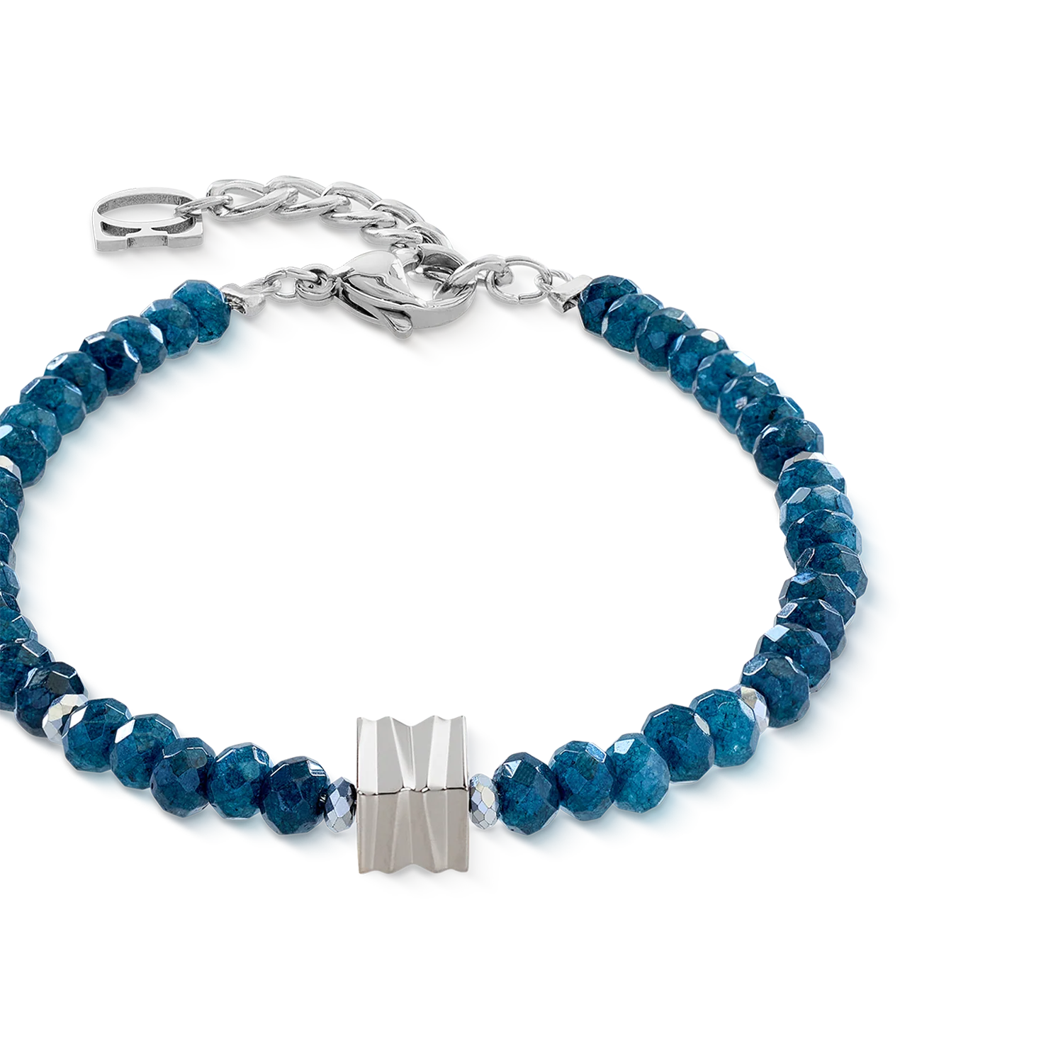 Bracelet Wave Essence Navy Jade argent - Image 2