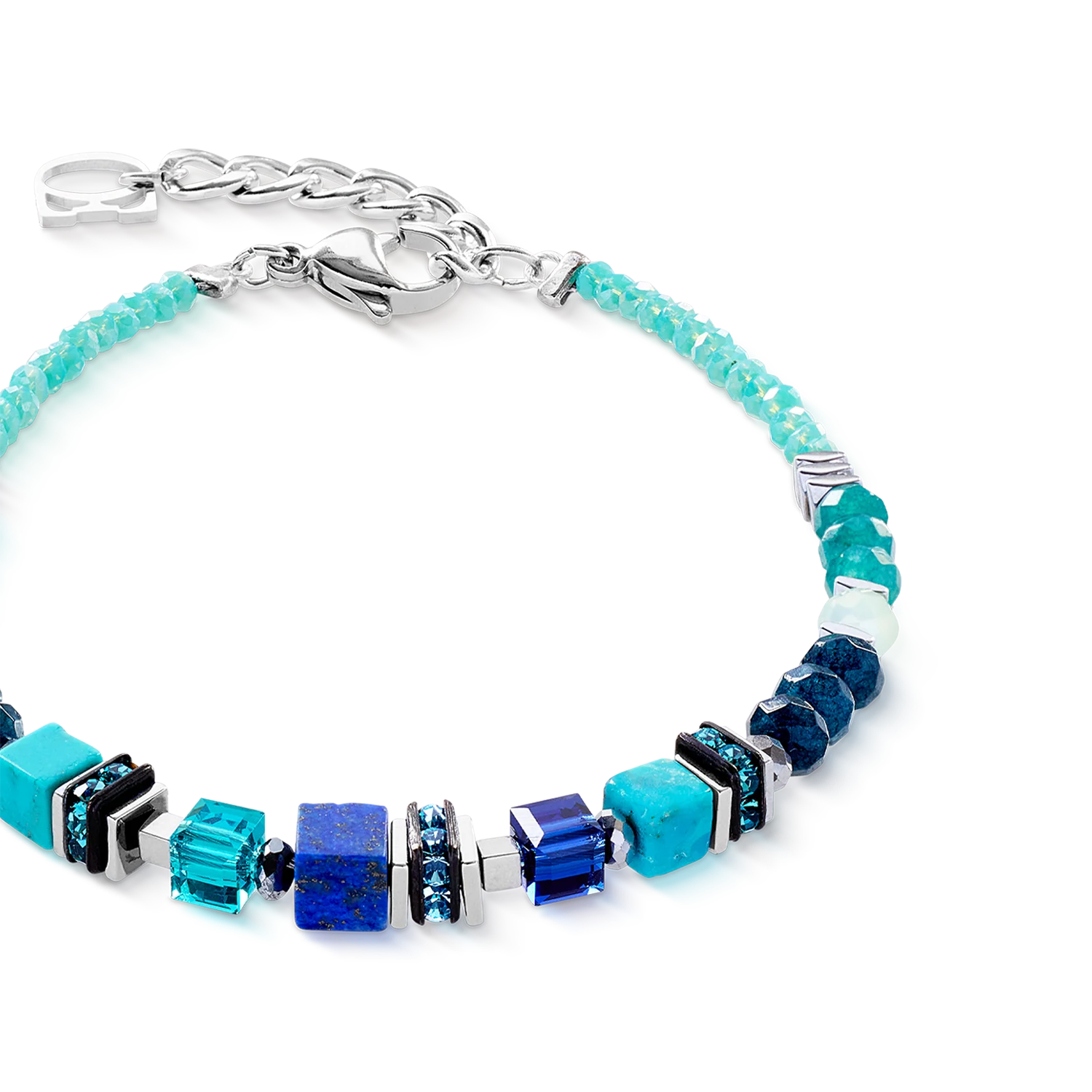 Bracelet Wave Precious Flow argent-teal - Image 2