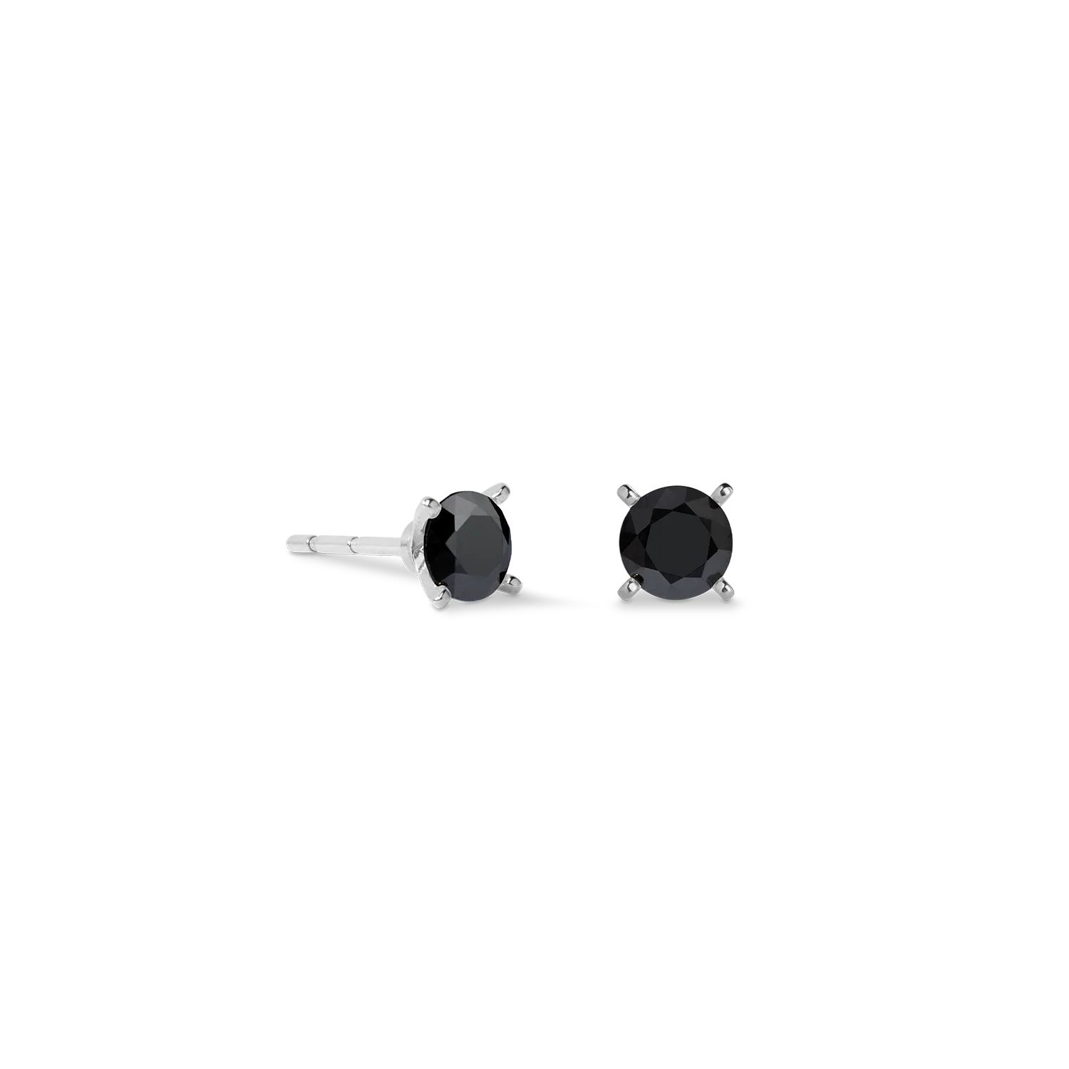 Clous d'oreilles Glam Dot 5 mm argent-noir