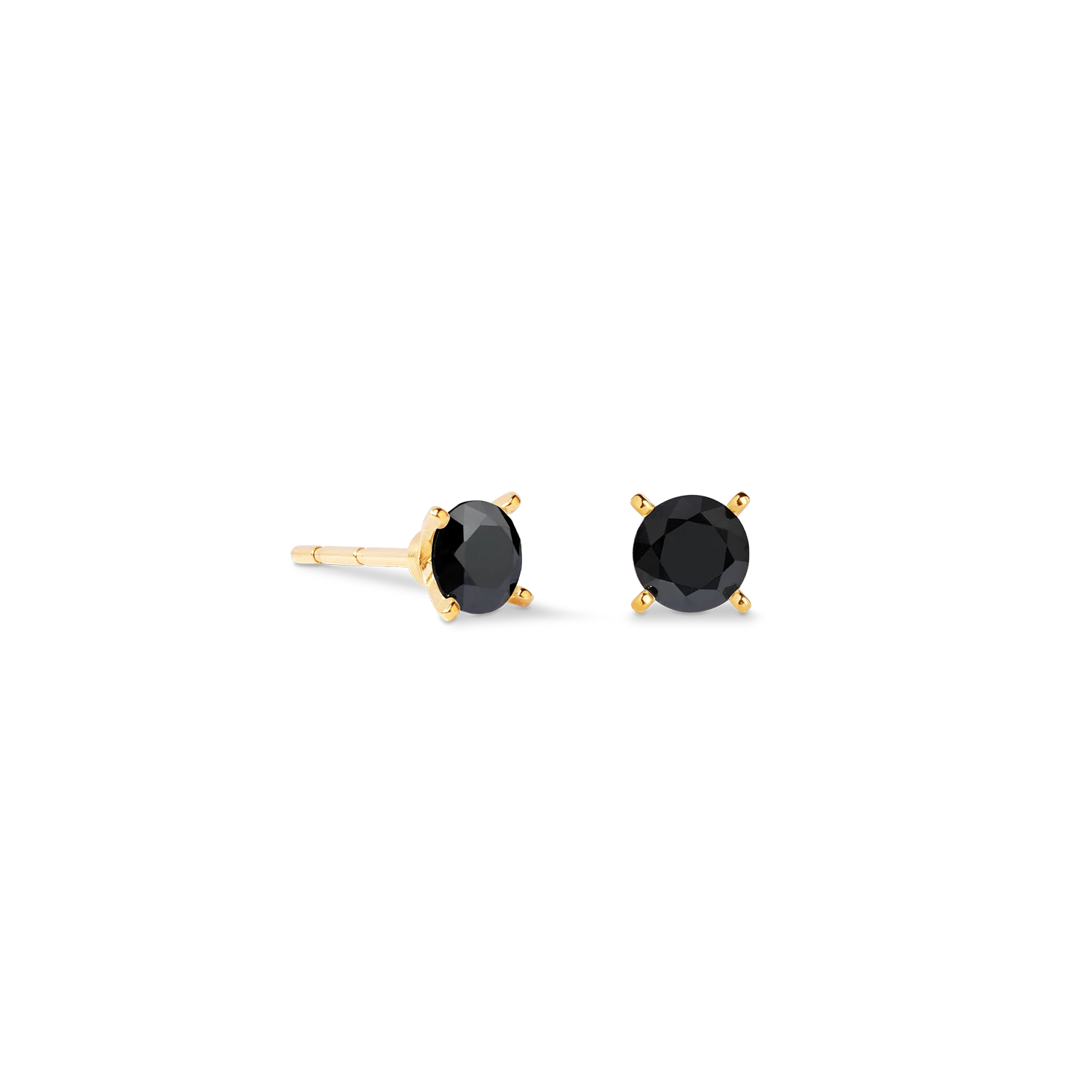 Clous d'oreilles Glam Dot 5 mm or-noir