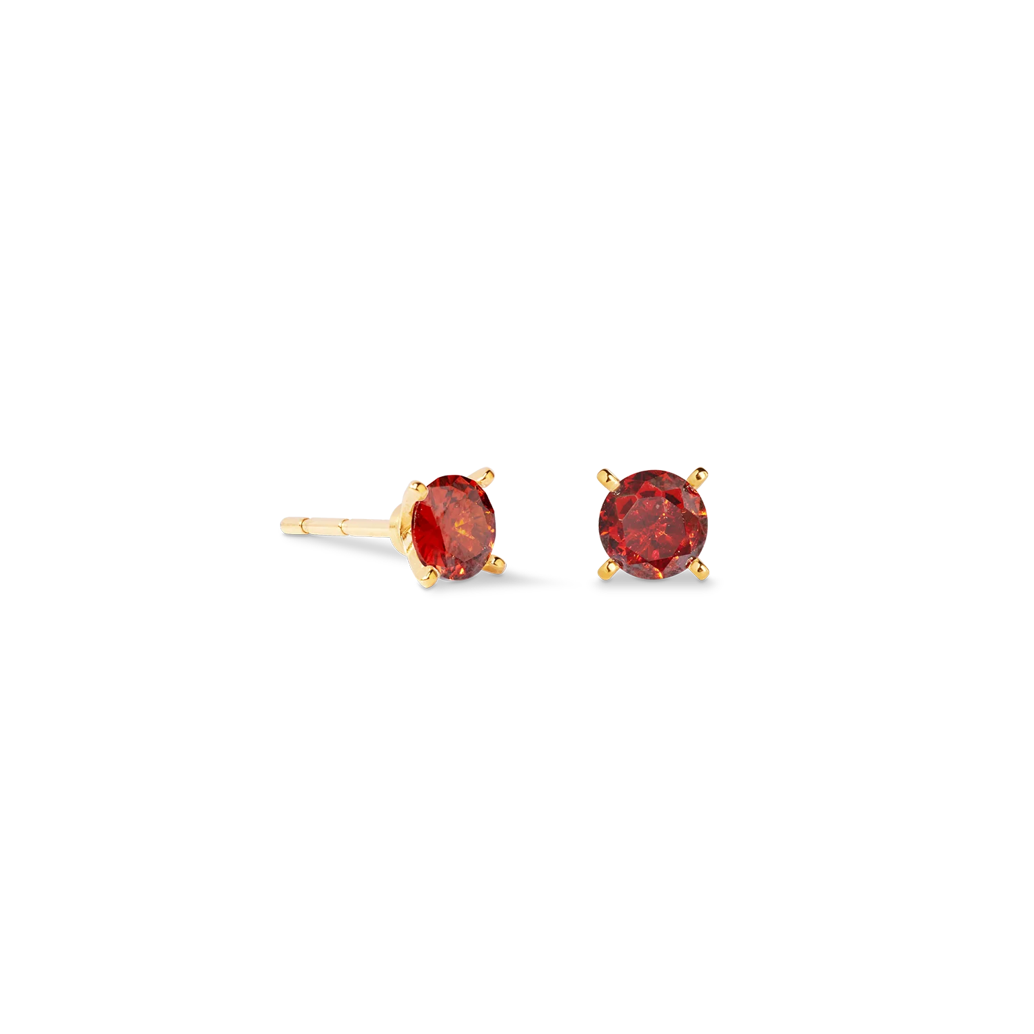 Clous d'oreilles Glam Dot 5 mm or-rouge