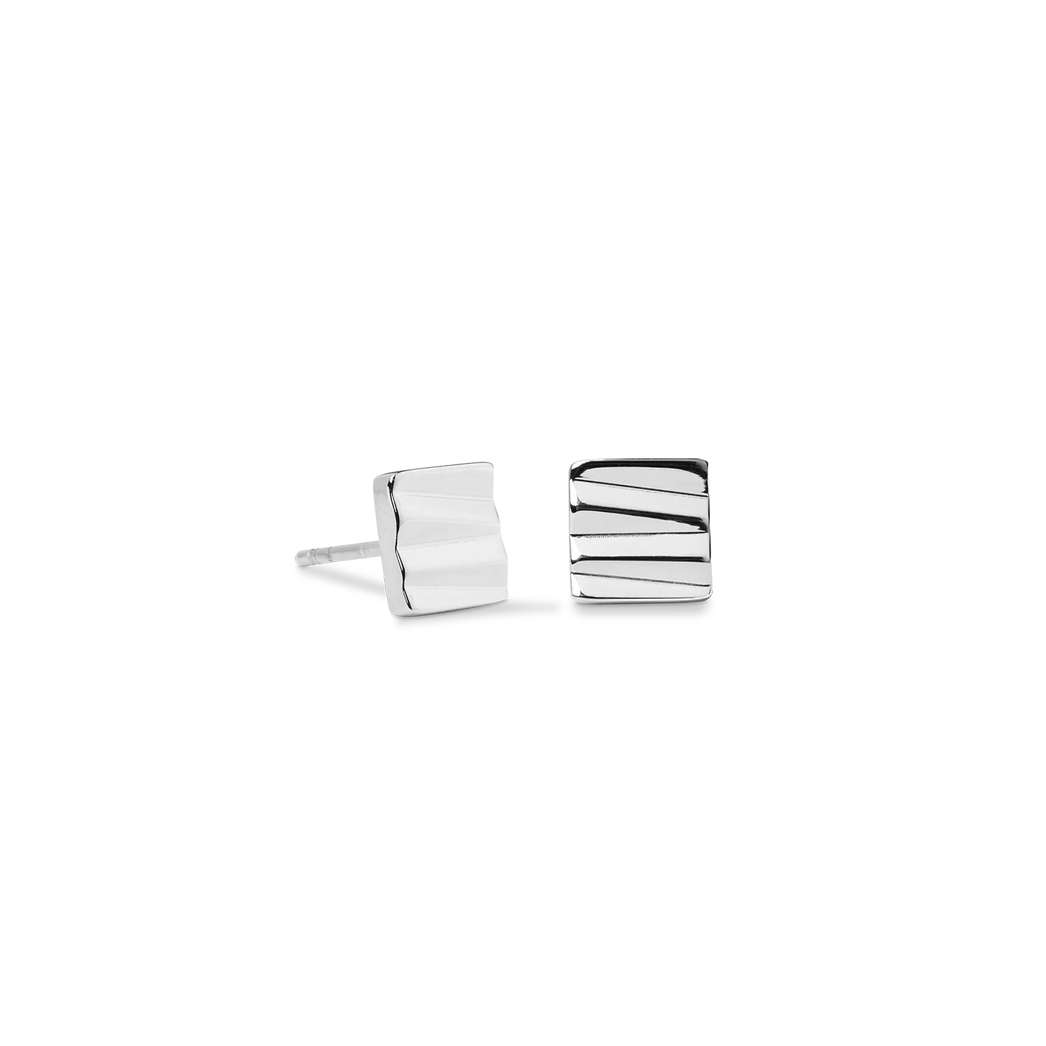Clous d'oreilles Square Wave argent - Image 2