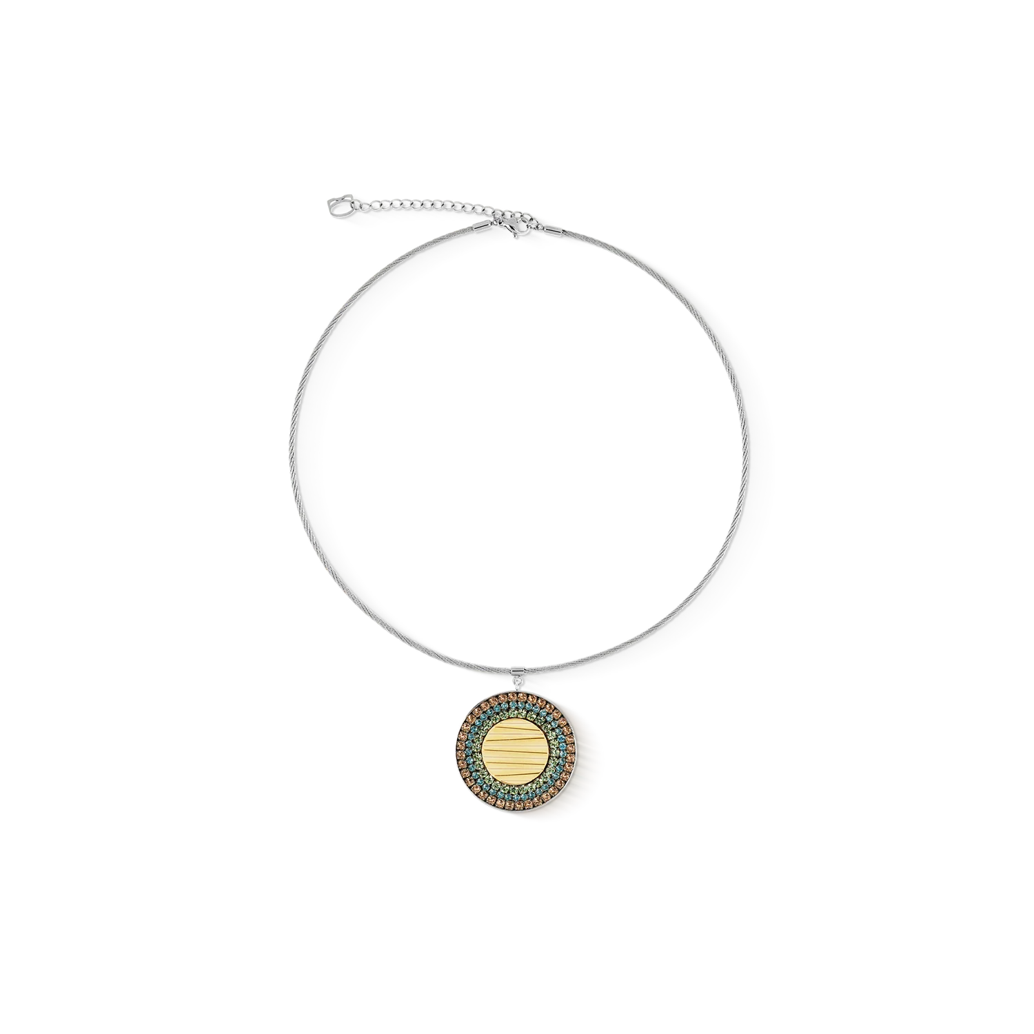 Collier Amulette Glam Waves argent-multicolore pastel