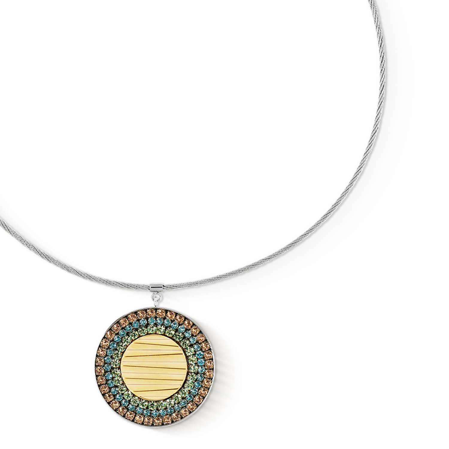 Collier Amulette Glam Waves argent-multicolore pastel - Image 2