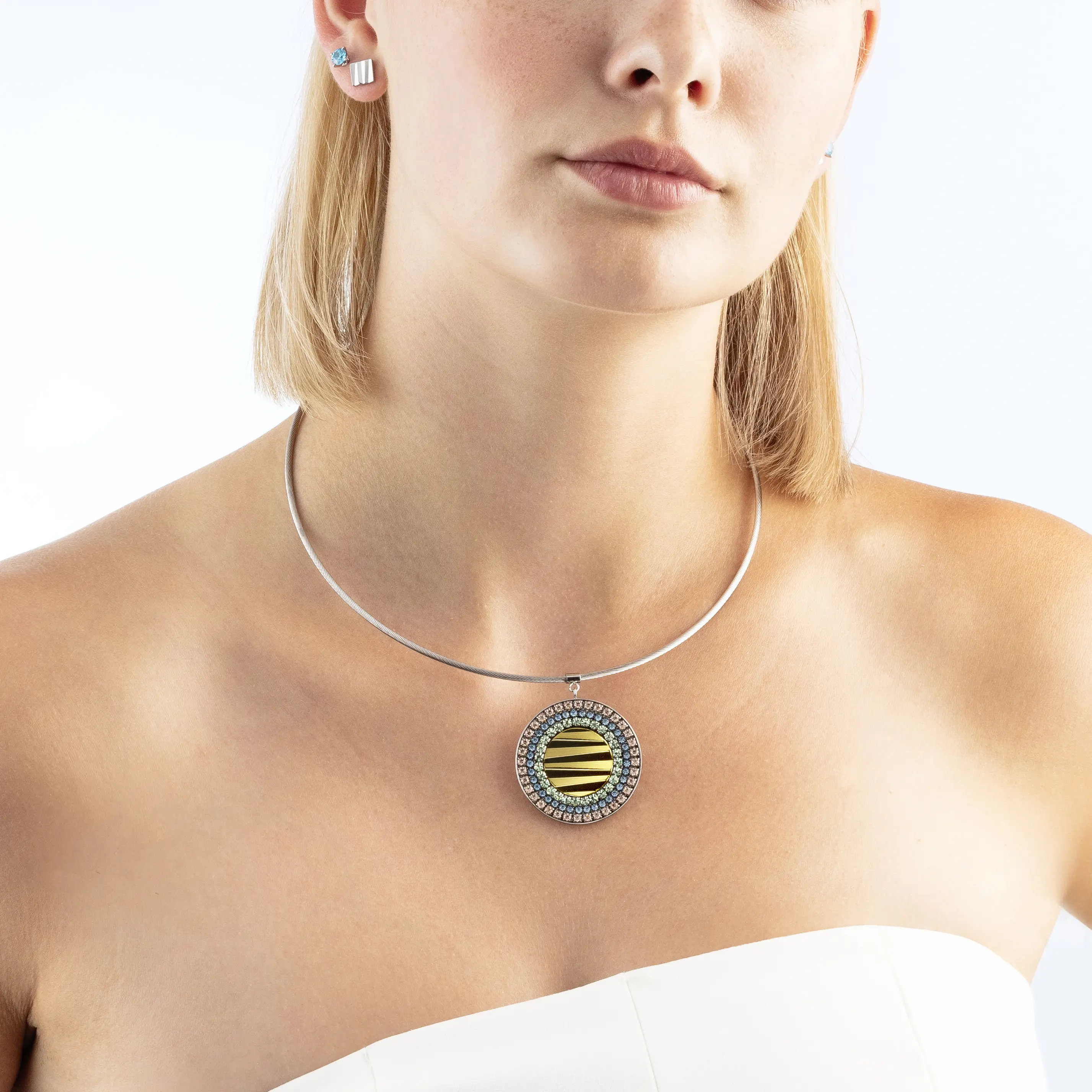 Collier Amulette Glam Waves argent-multicolore pastel - Image 3