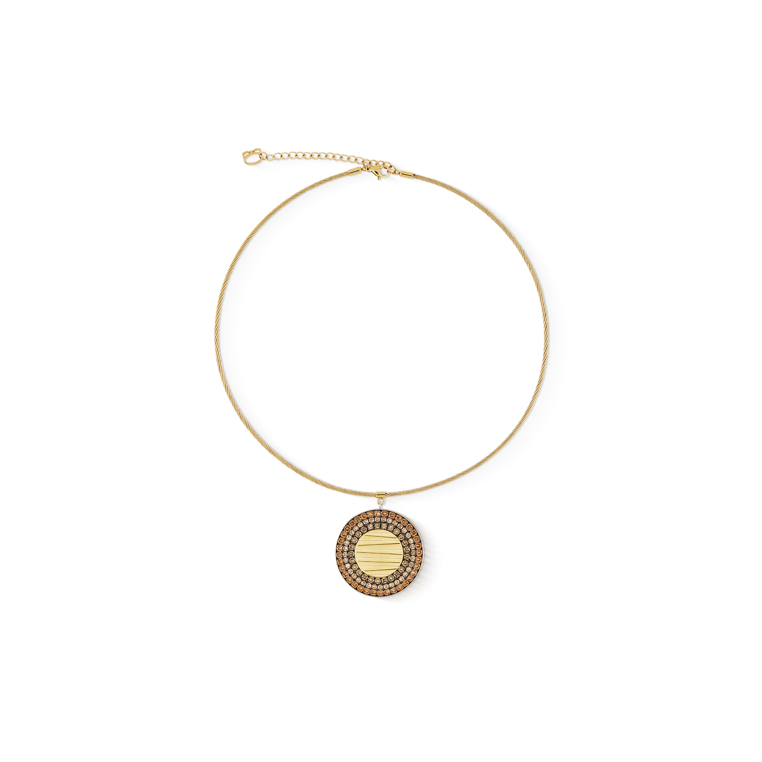 Collier Amulette Glam Waves or-beige
