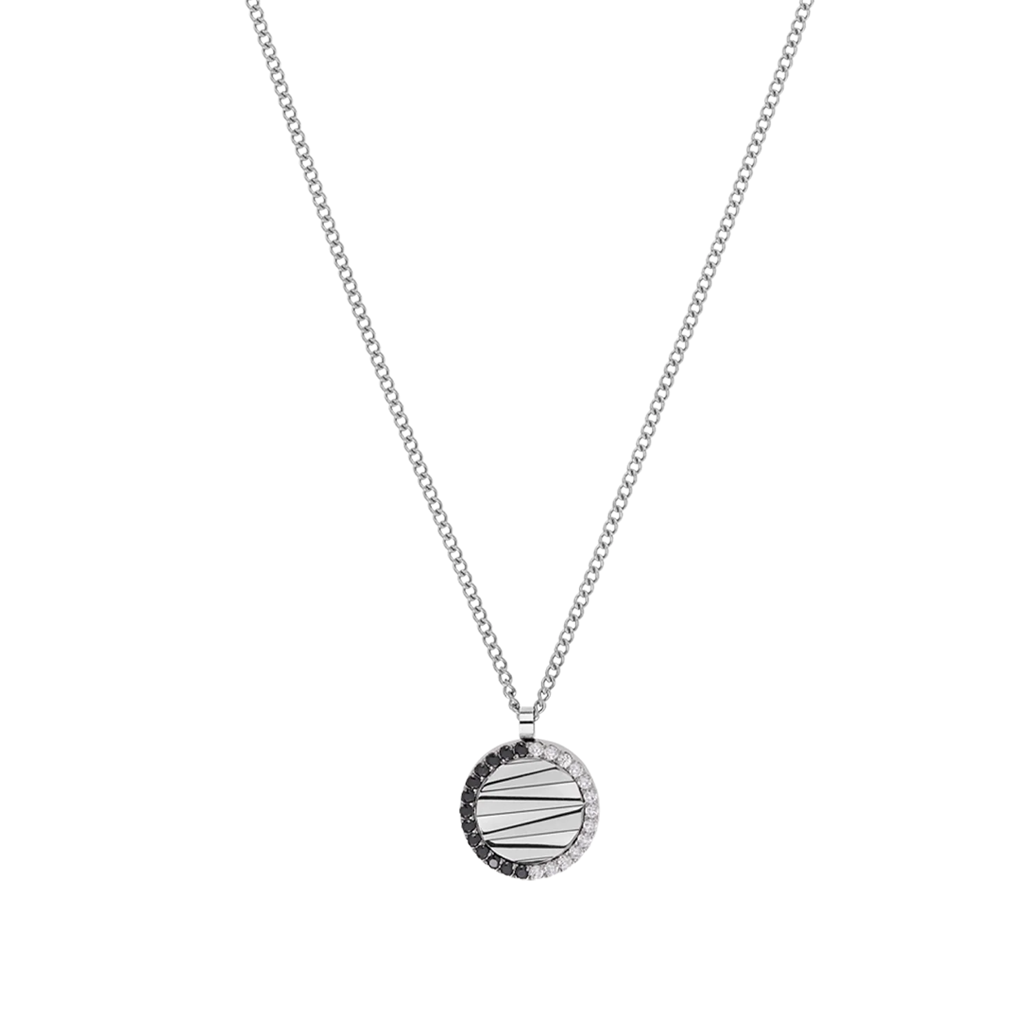 Collier Amulette Mini Waves argent-noir - Image 2
