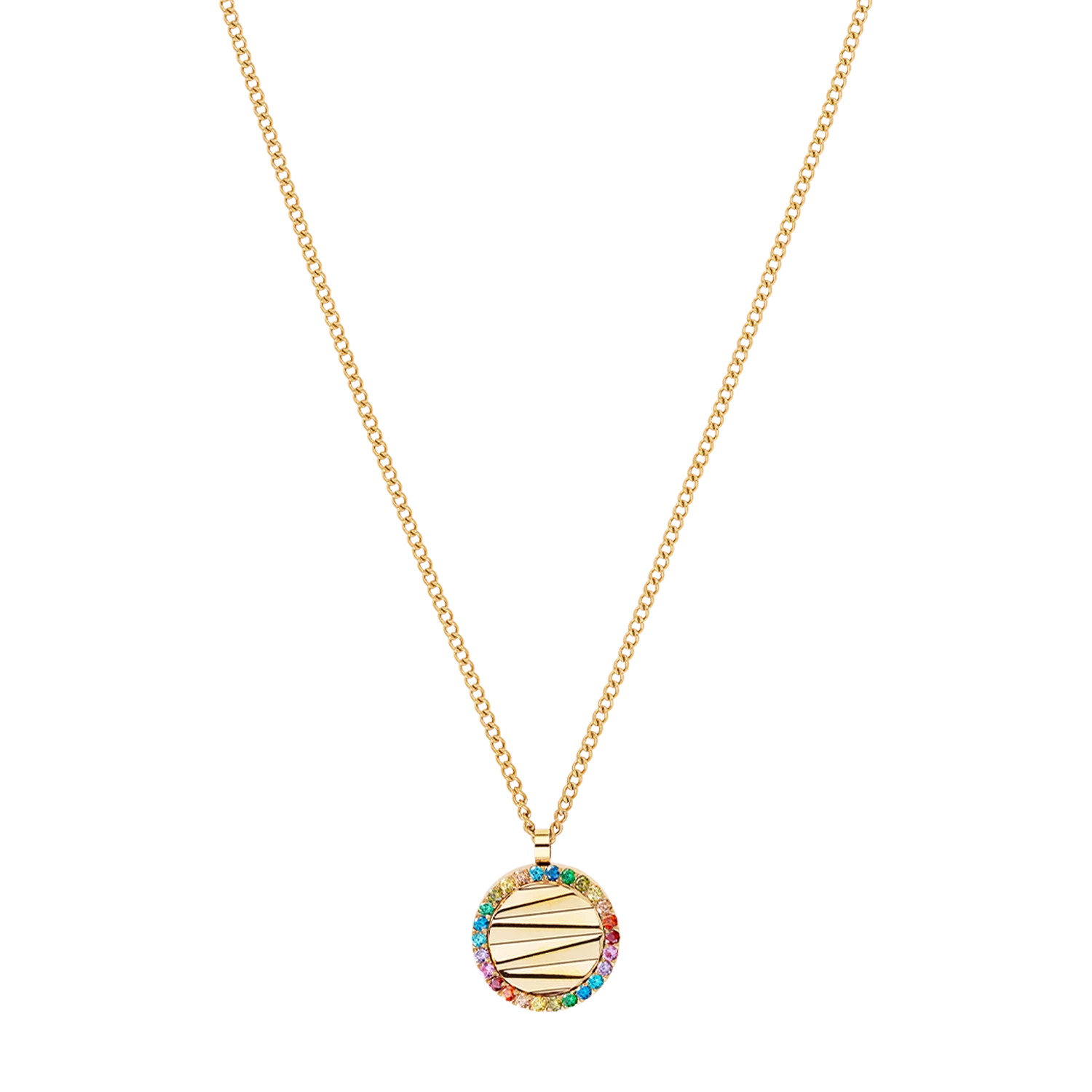Collier Amulette Mini Waves or-Rainbow - Image 2