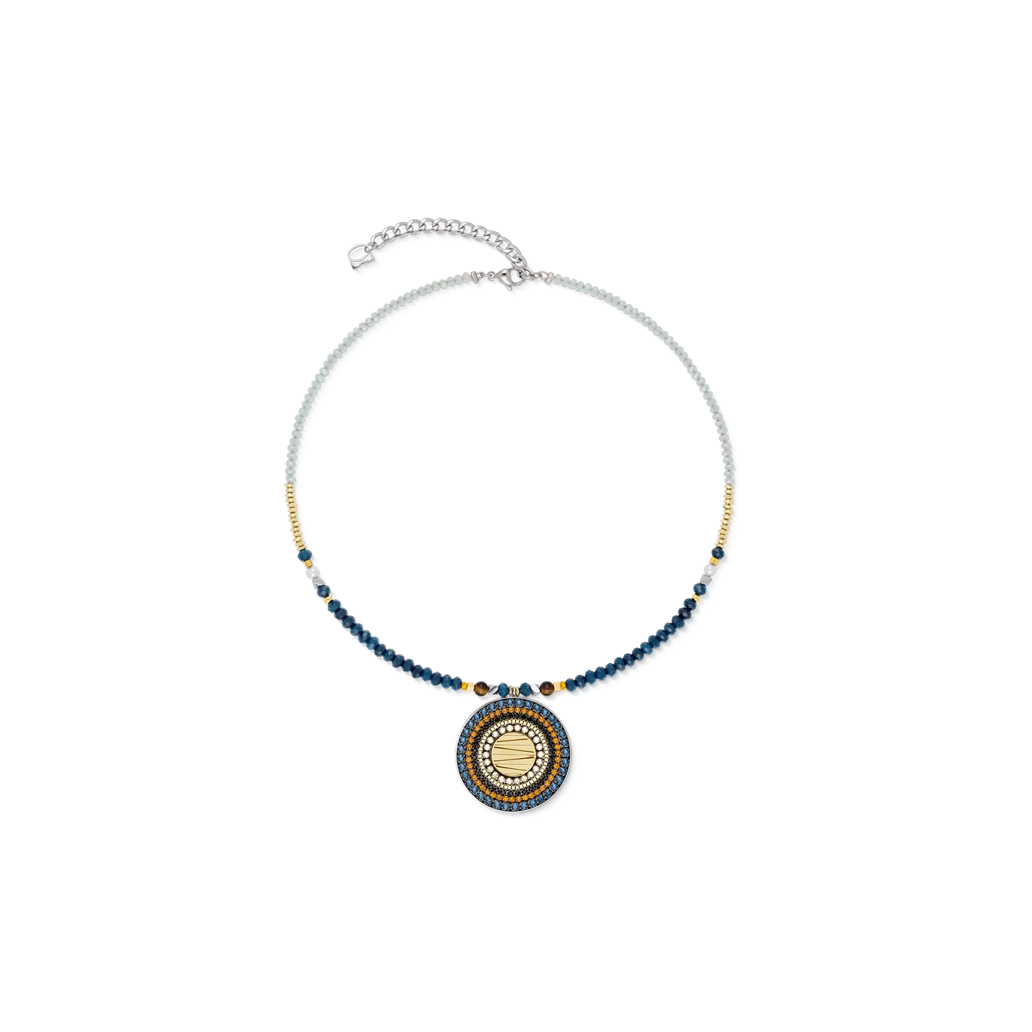 Collier Amulette Modern Future Motion bicolore