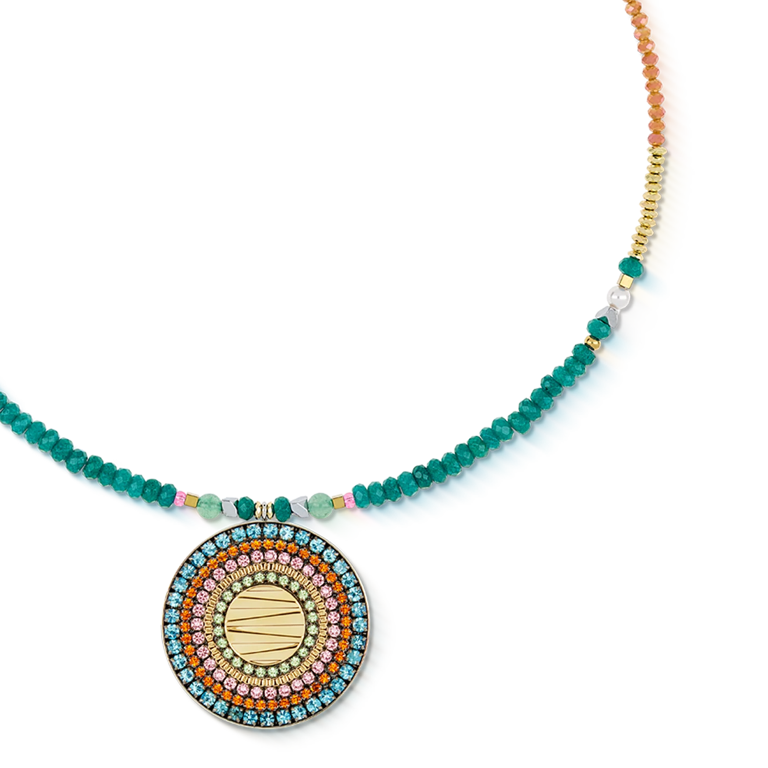 Collier Amulette Modern Future or multicolore Boho - Image 2