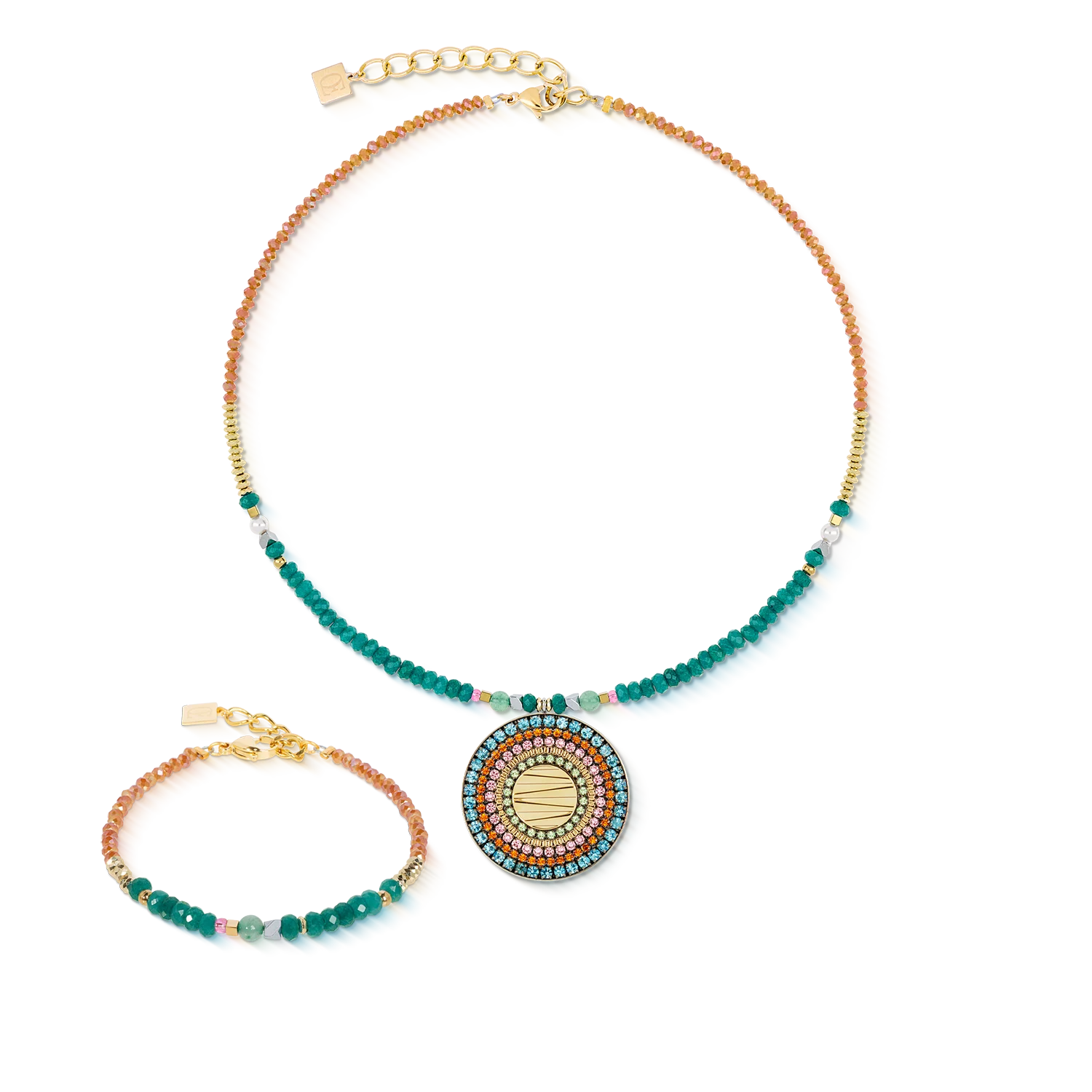 Collier Amulette Modern Future or multicolore Boho - Image 3