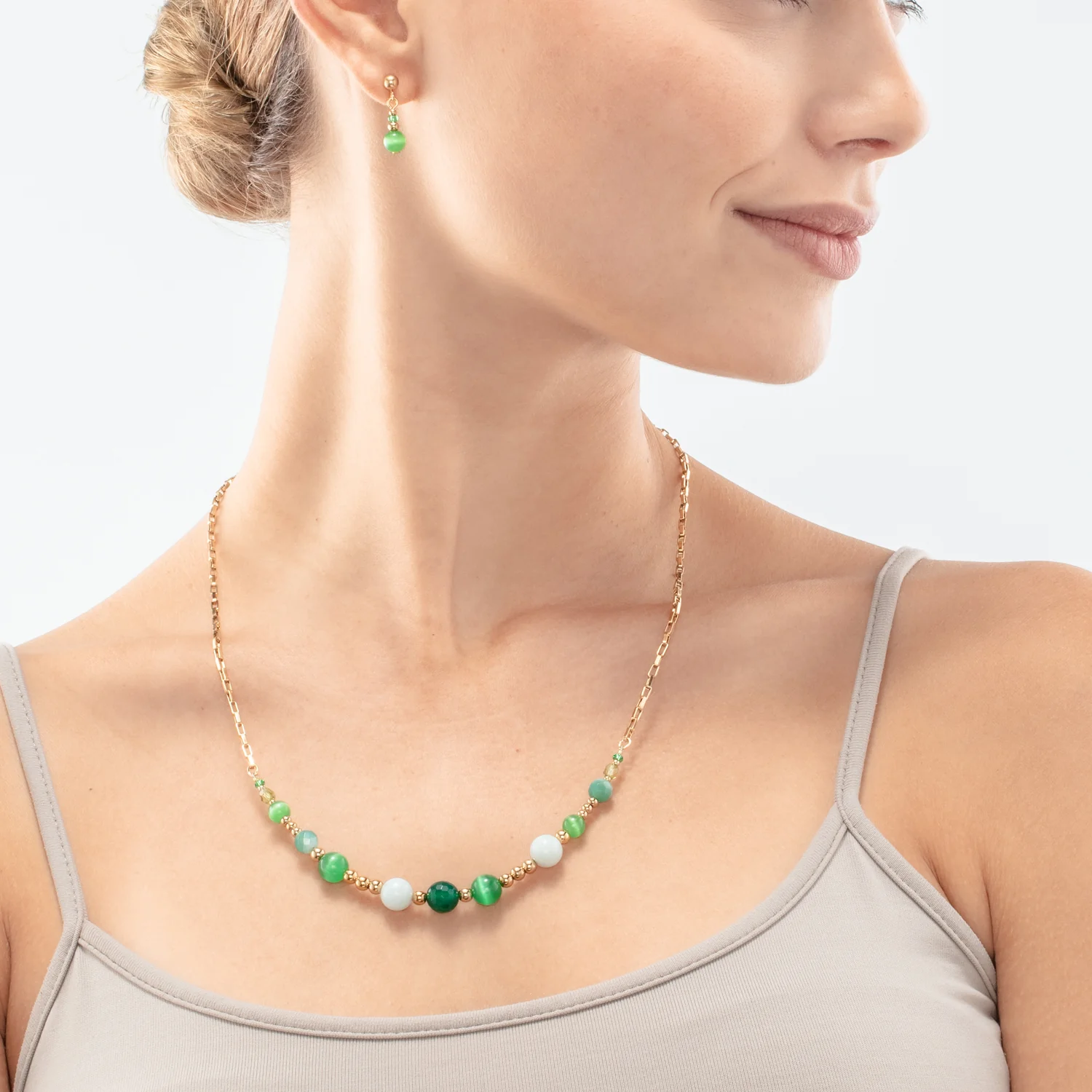 Collier Candy Spheres vert - Image 4