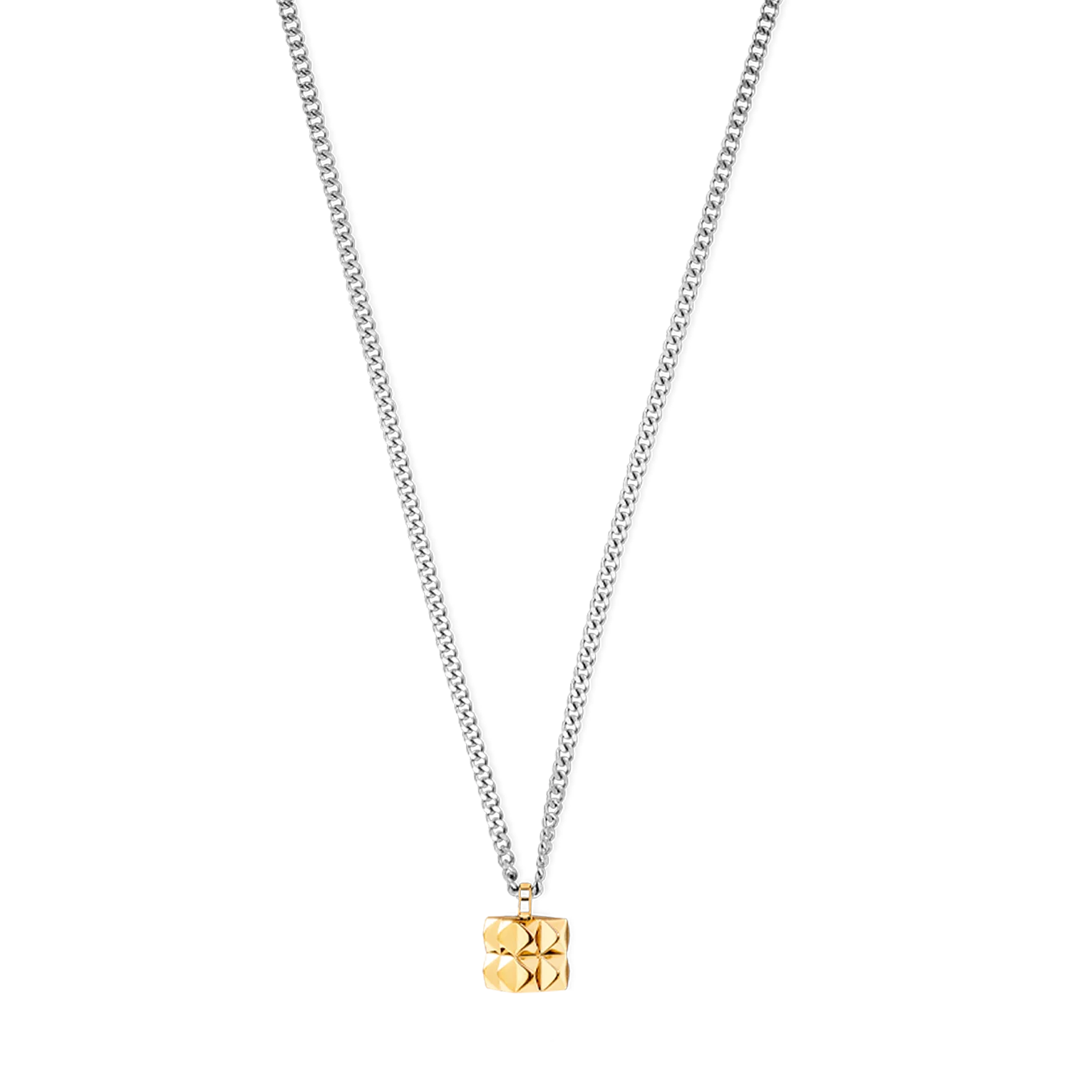 Collier Chain Spikes Cube Solo or-argent - Image 2
