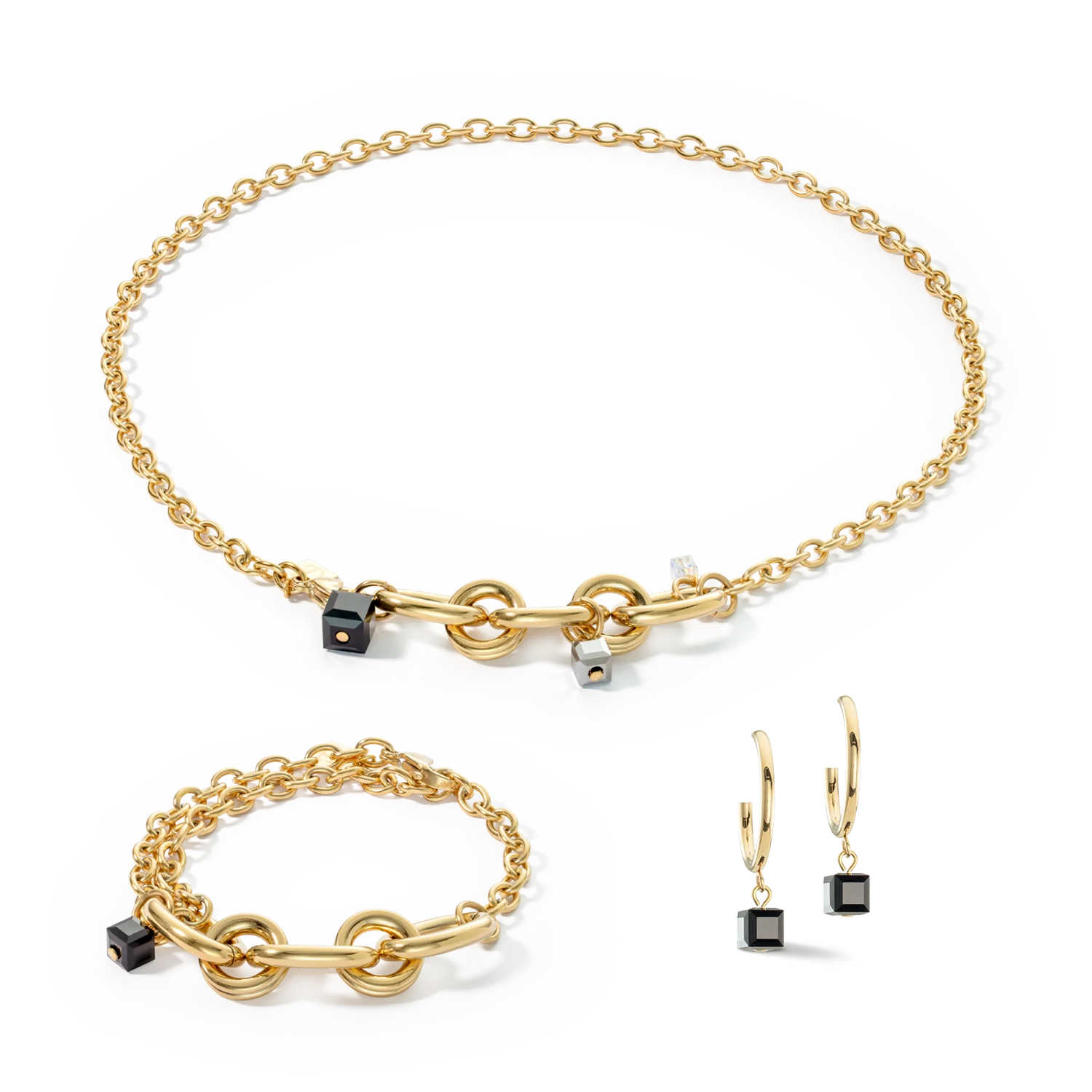 Collier Chunky Chain or-noir - Image 3