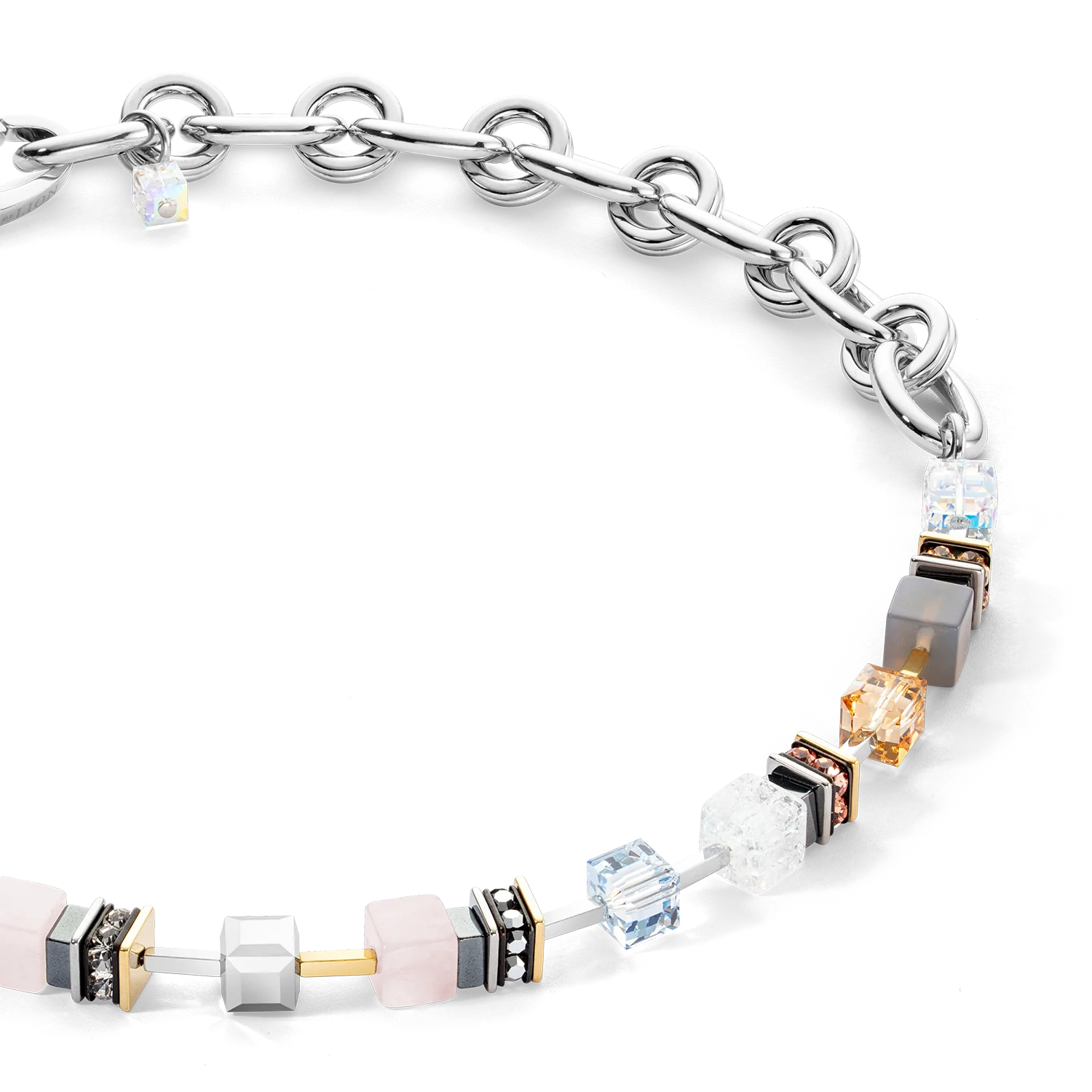 Collier Chunky Cubes & Chain Runway Exlusive bicolore - Image 2