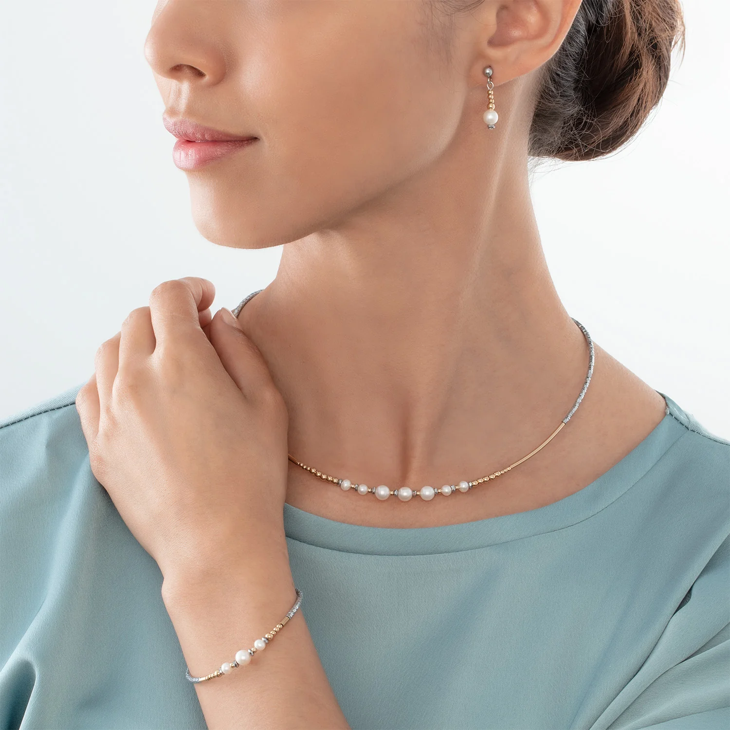 Collier Classic Princess Perles d'eau douce bicolores - Image 4
