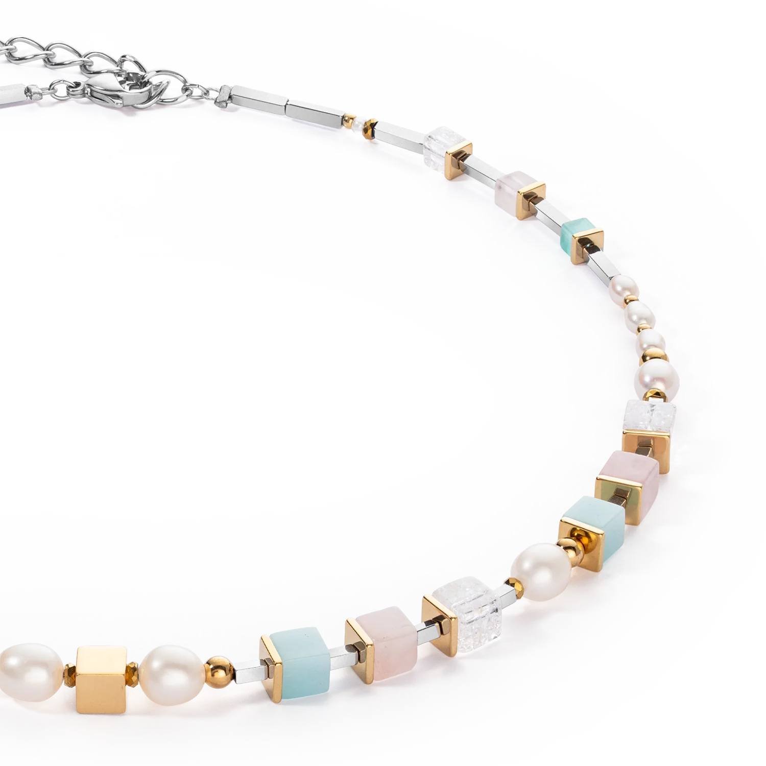 Collier Classic Romantic Cubes & Pearls bicolor - Image 2