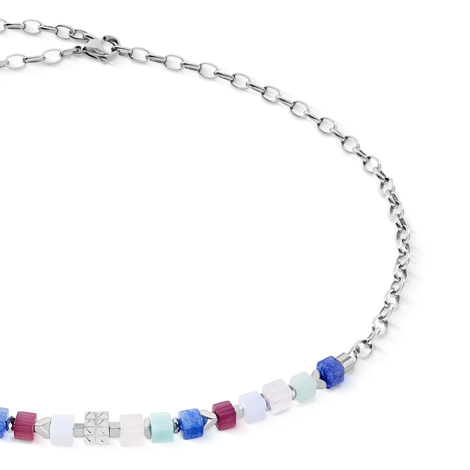 Collier Cube Mosaic Lumina argent - Image 2