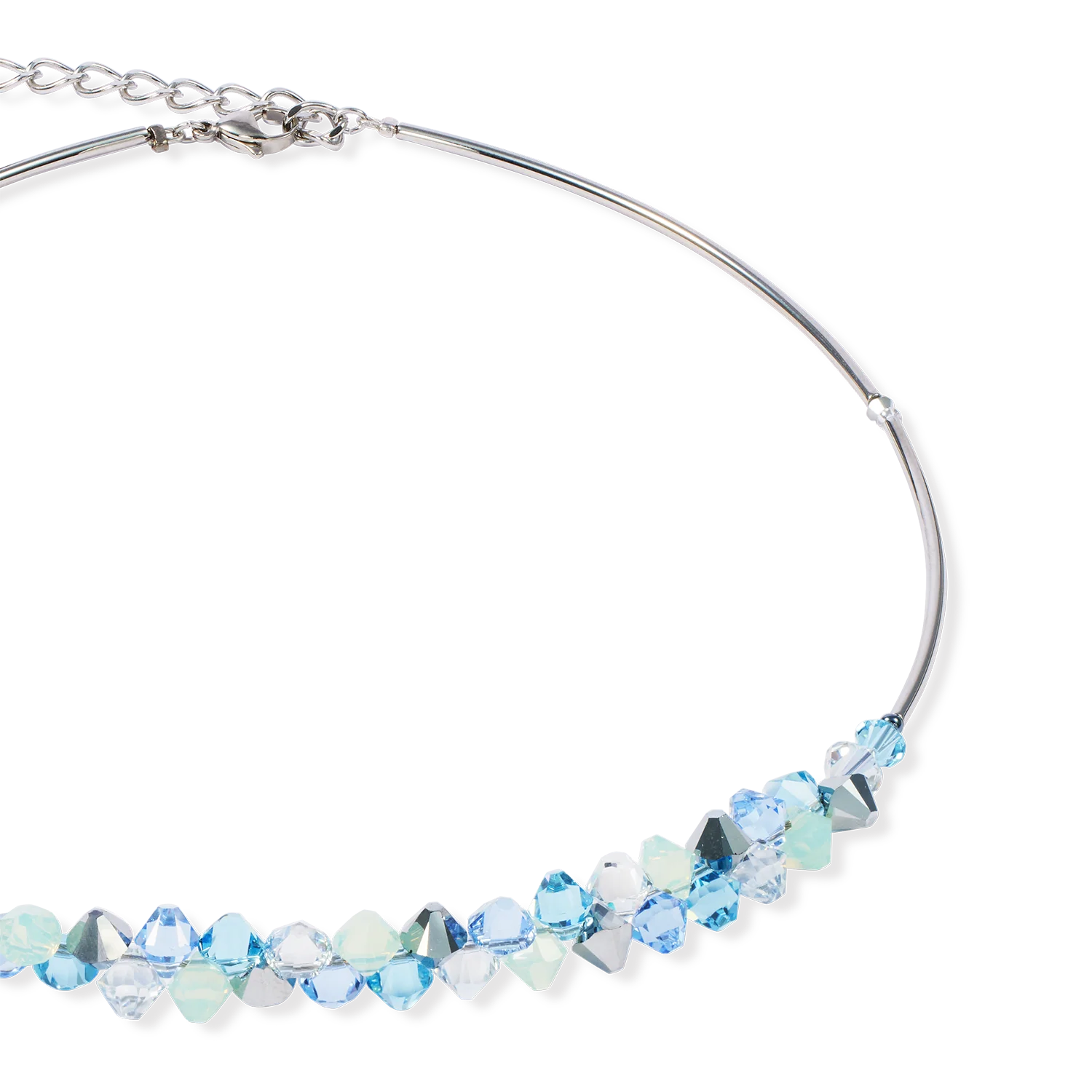 Collier Dancing Crystals argent-bleu - Image 2