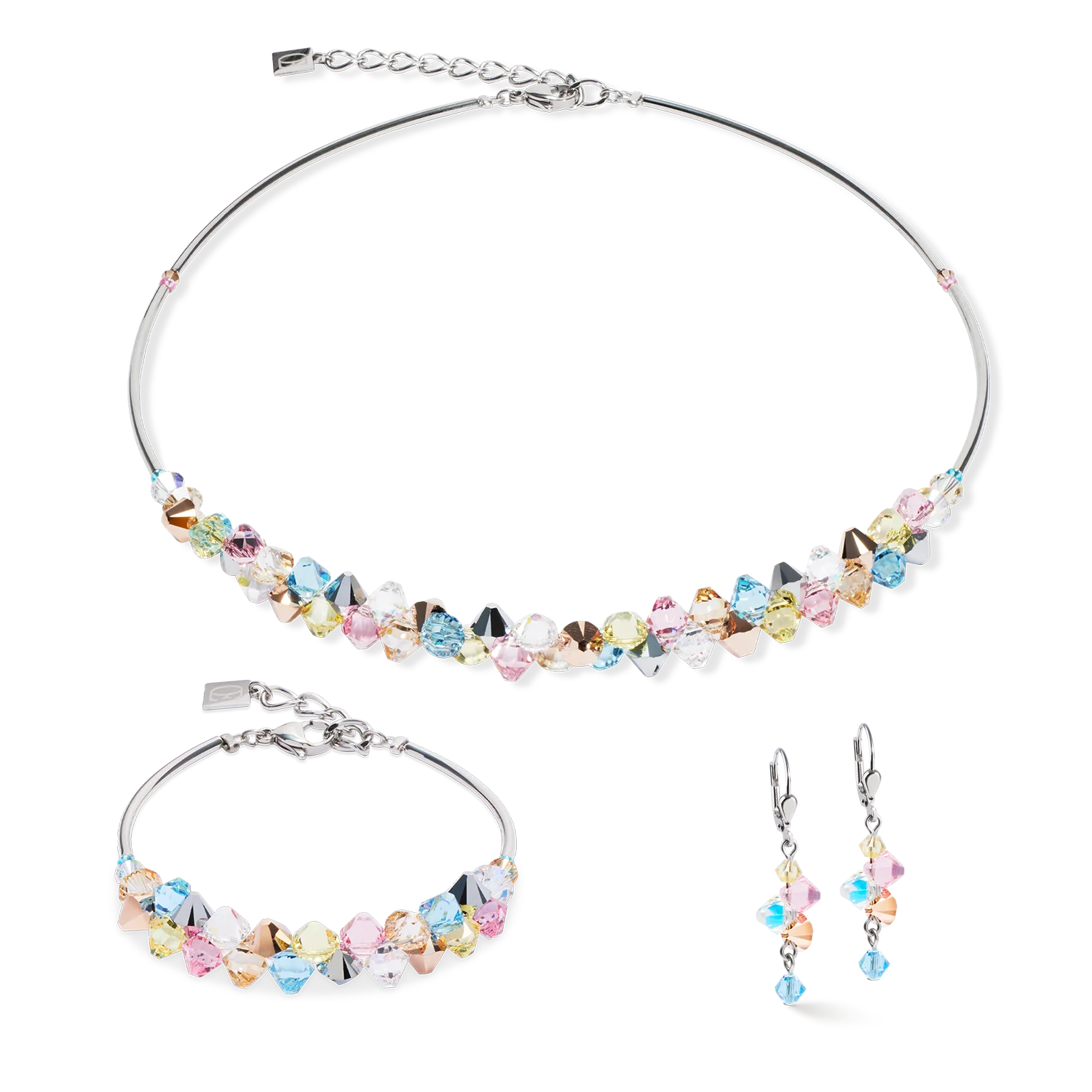 Collier Dancing Crystals argent-pastel - Image 3