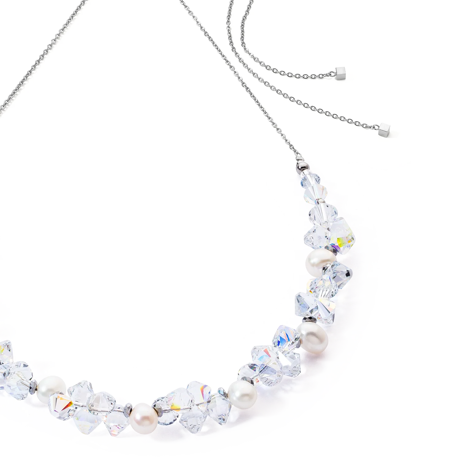 Collier Dancing Crystals & Pearls argent - Image 2