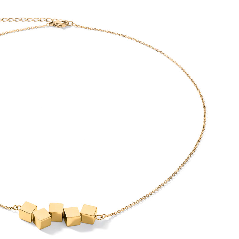 Collier Dancing GeoCUBE® acier or - Image 2