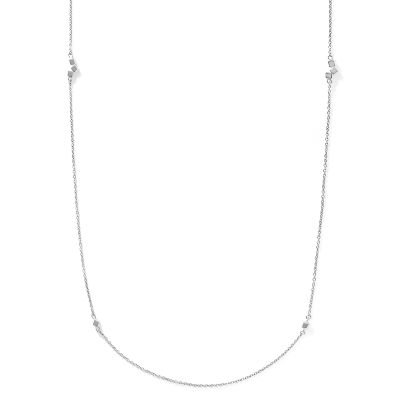 Collier Dancing GeoCUBE® small chain long acier argent - Image 2