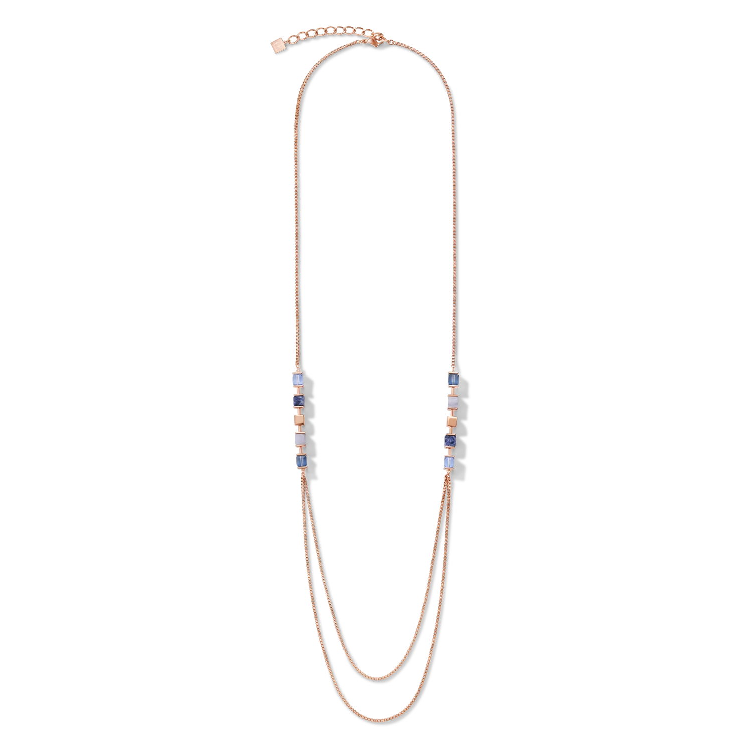 Collier GeoCUBE® & chaîne large bleu - Image 3