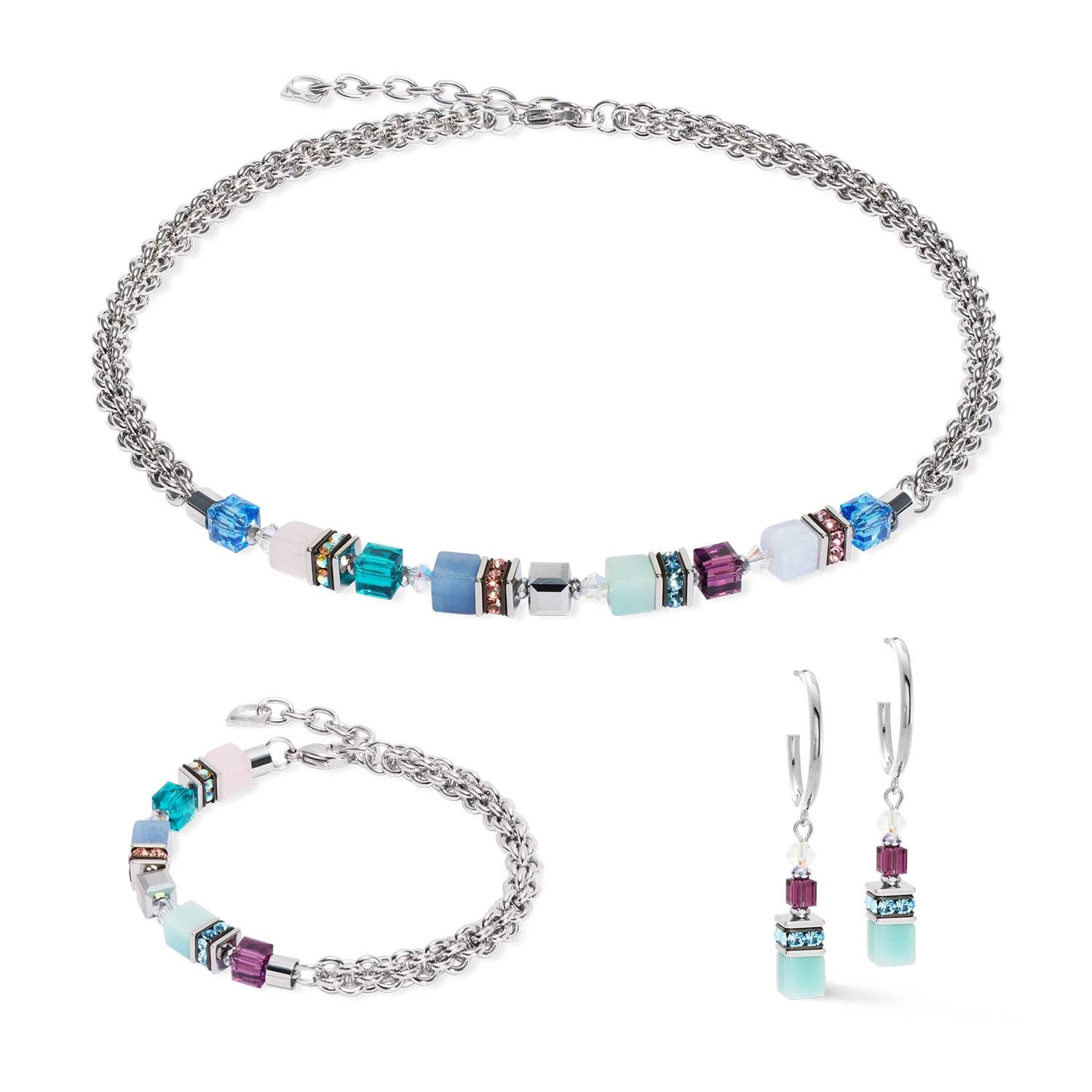 Collier GeoCUBE® Fusion Summer argent-couture - Image 3