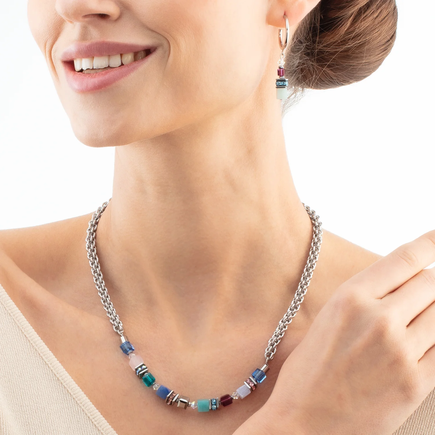 Collier GeoCUBE® Fusion Summer argent-couture - Image 4