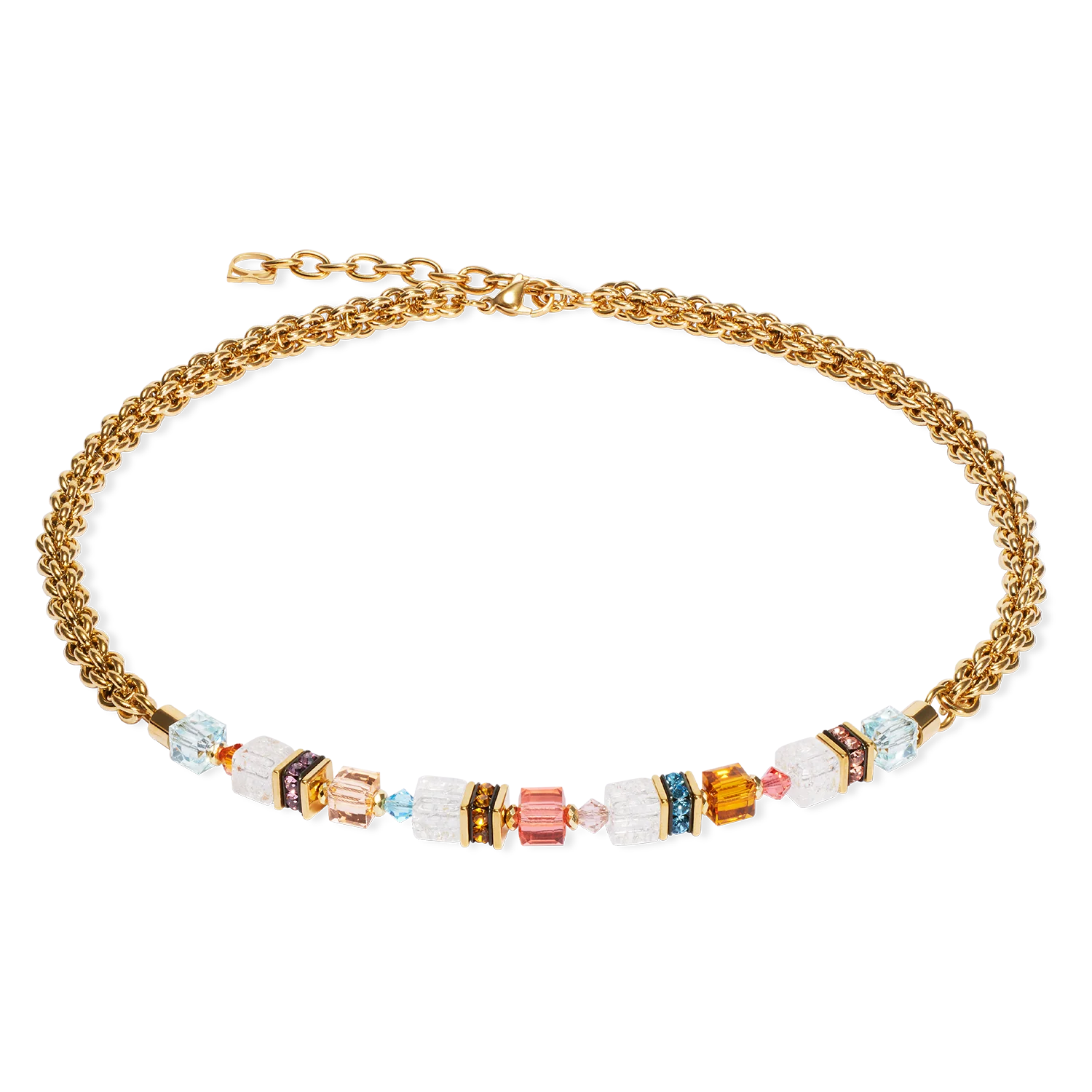 Collier GeoCUBE® Fusion Summer or-sunset