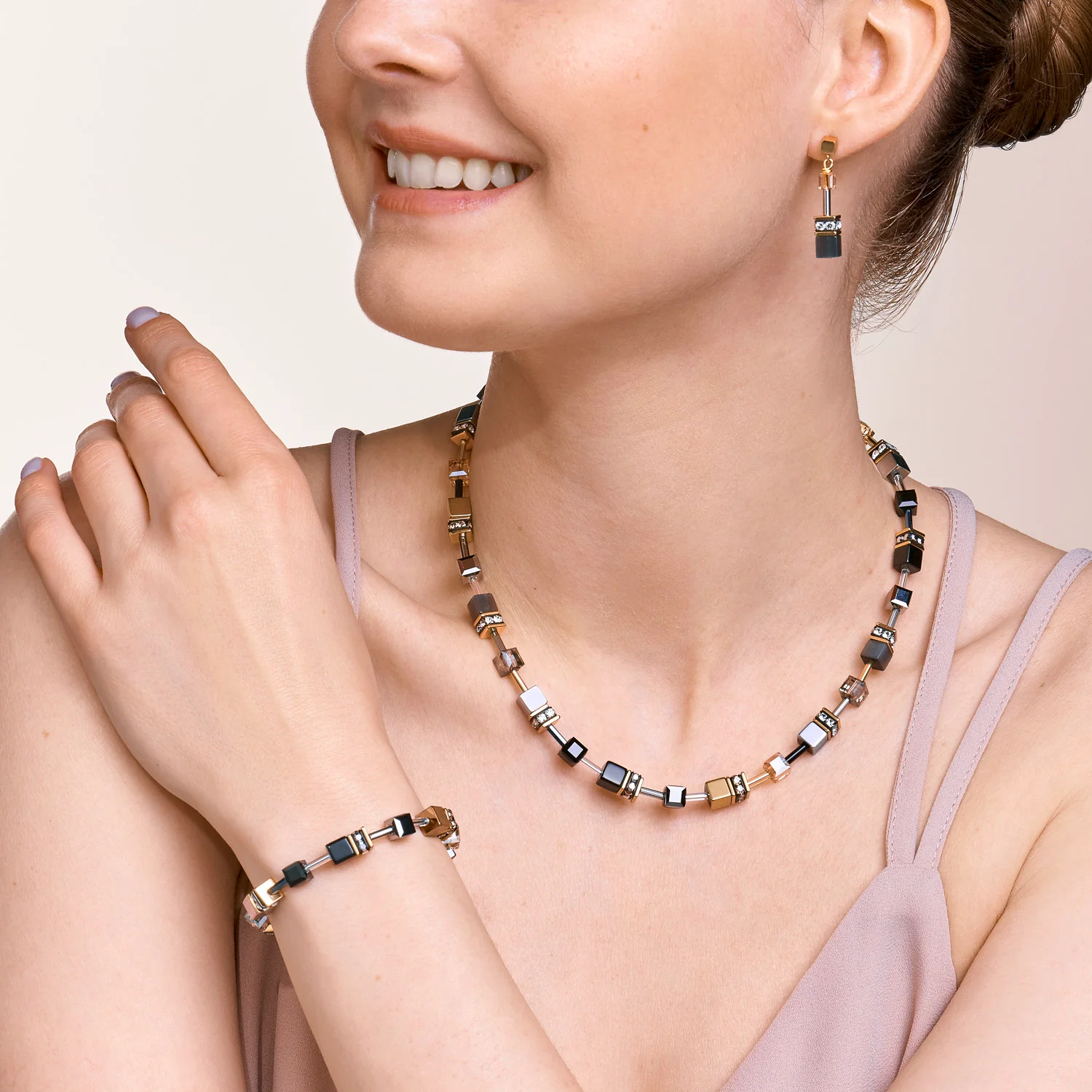 Collier GEOCUBE® gris-or - Image 4