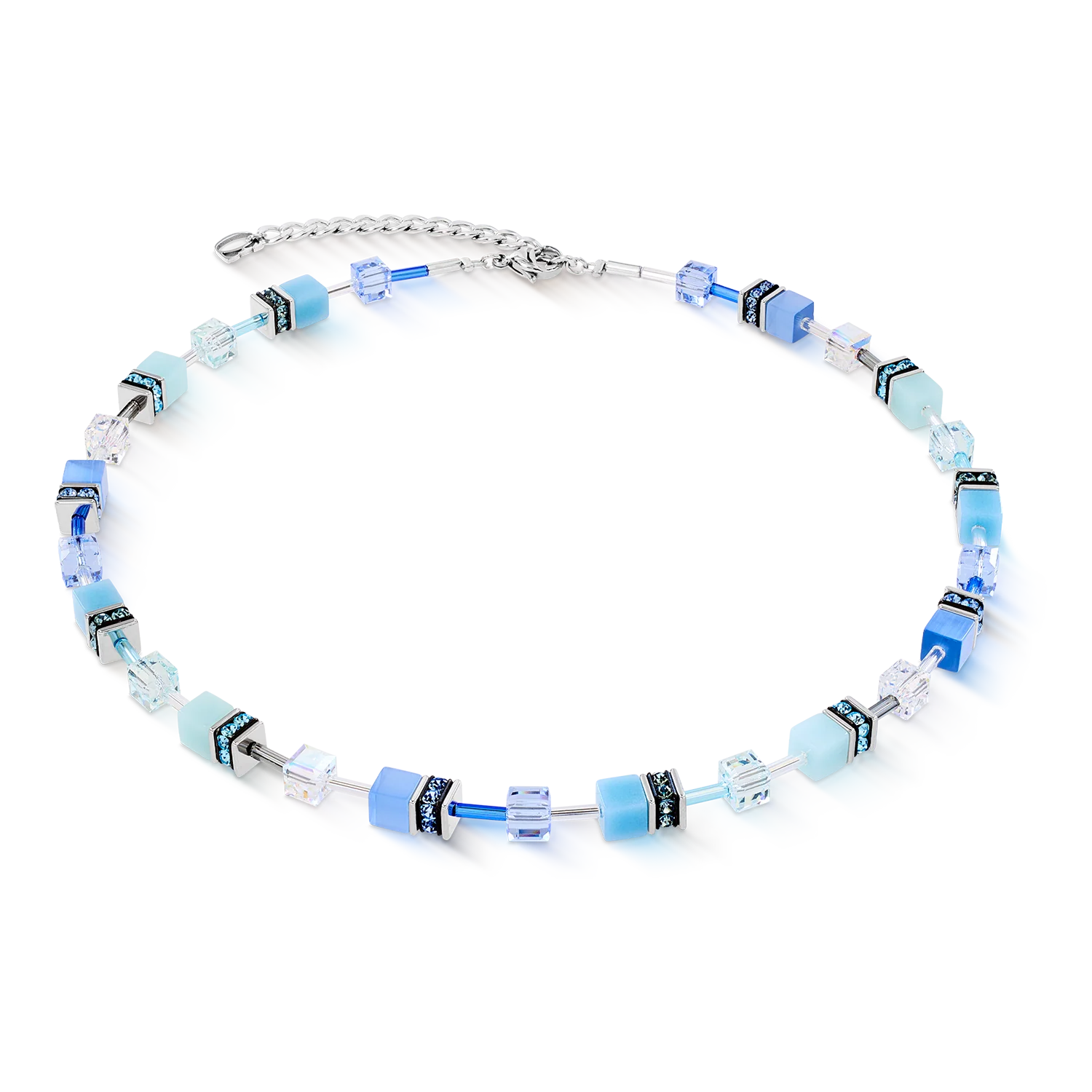 Collier GeoCUBE® Iconic bleu aqua