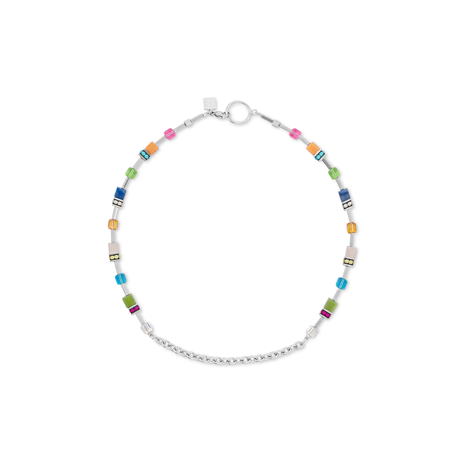 Collier GeoCUBE® Iconic Boho argent-multicolore - Image 6