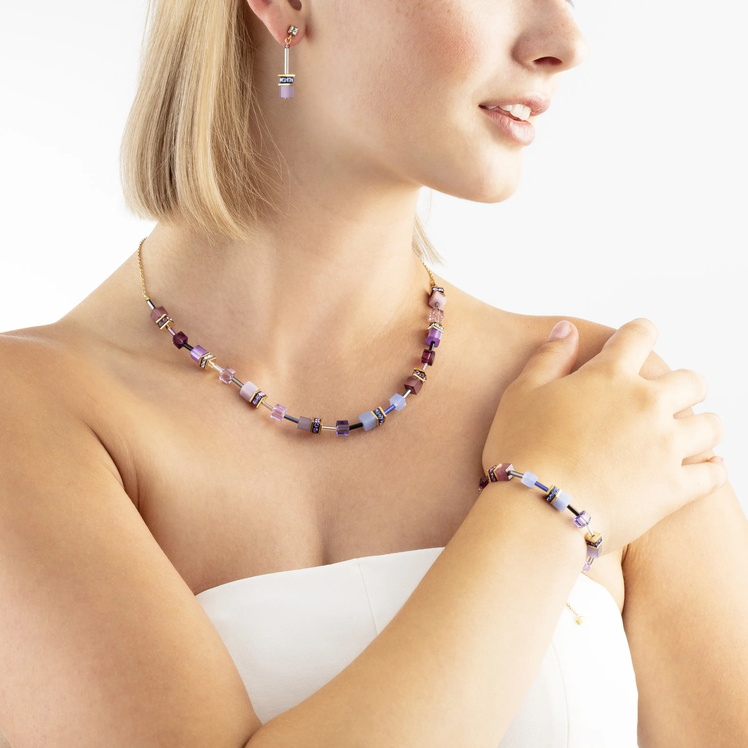 Collier GeoCUBE® Iconic Chain Mystic Orchid or - Image 4