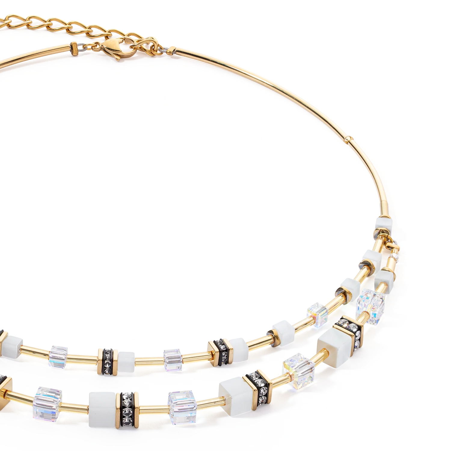 Collier GeoCUBE® Iconic Layer or-blanc - Image 2
